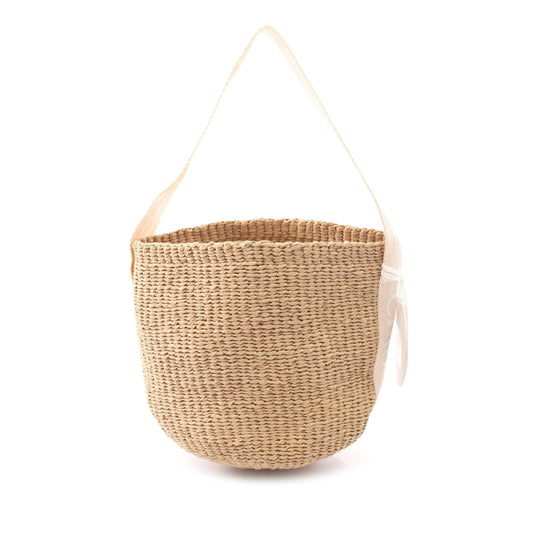 Chloé Small Mifuko Raffia Woody Basket Bucket Bag