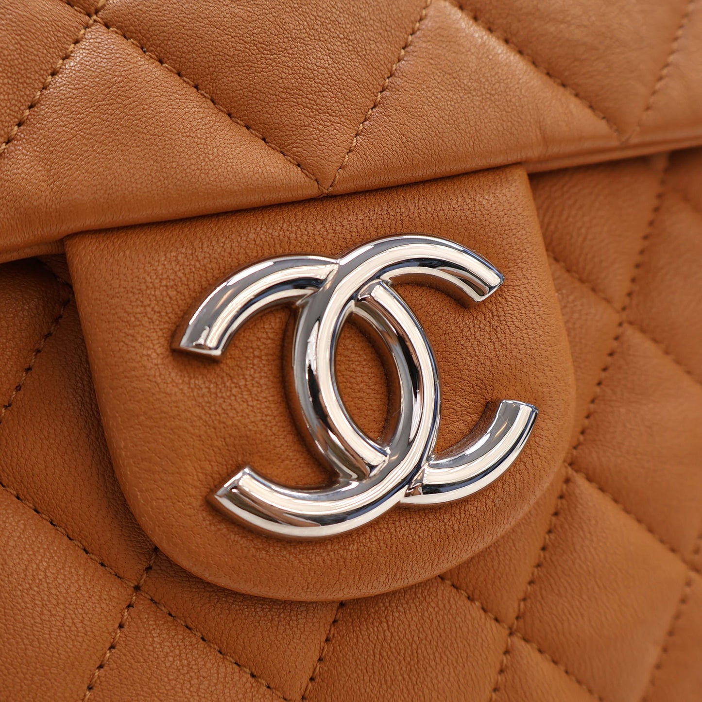 Chanel Maxi Quilted Washed Lambskin Chain Around Flap