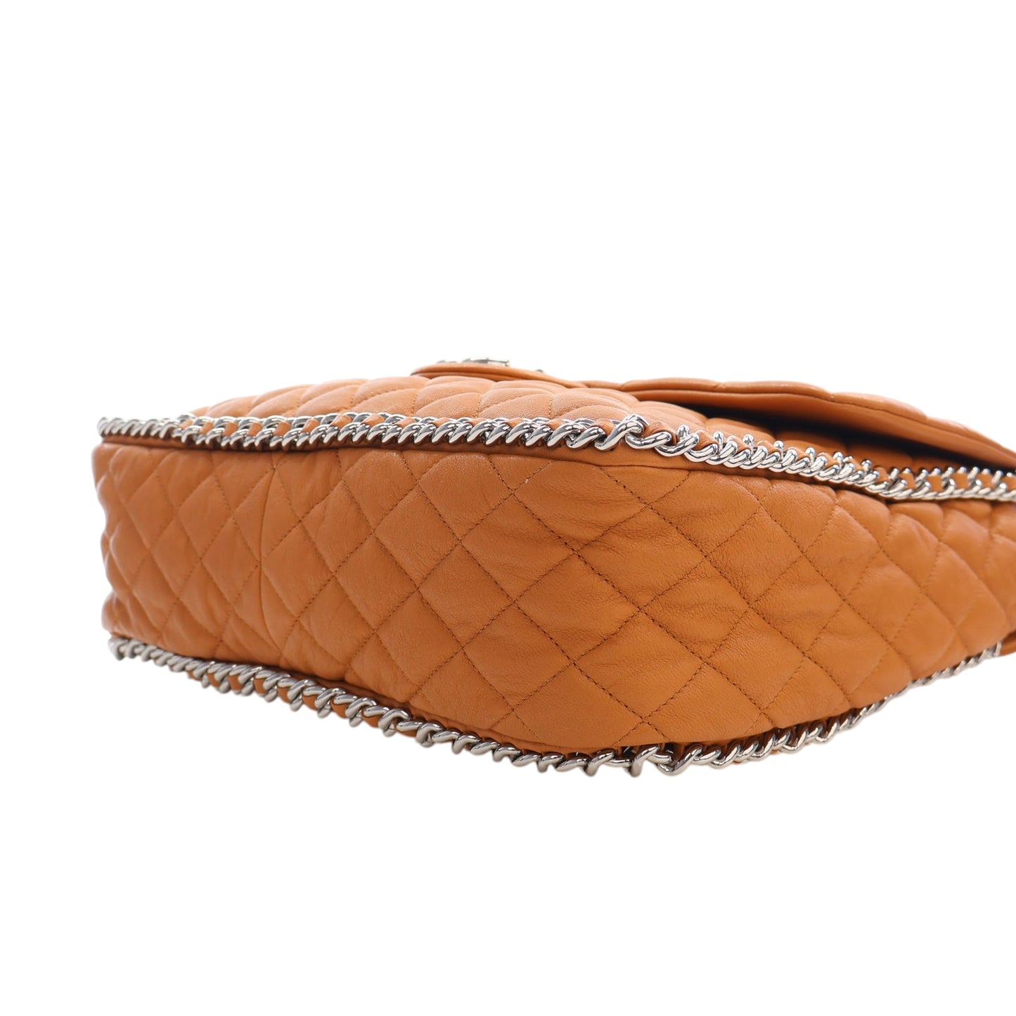 Chanel Maxi Quilted Washed Lambskin Chain Around Flap