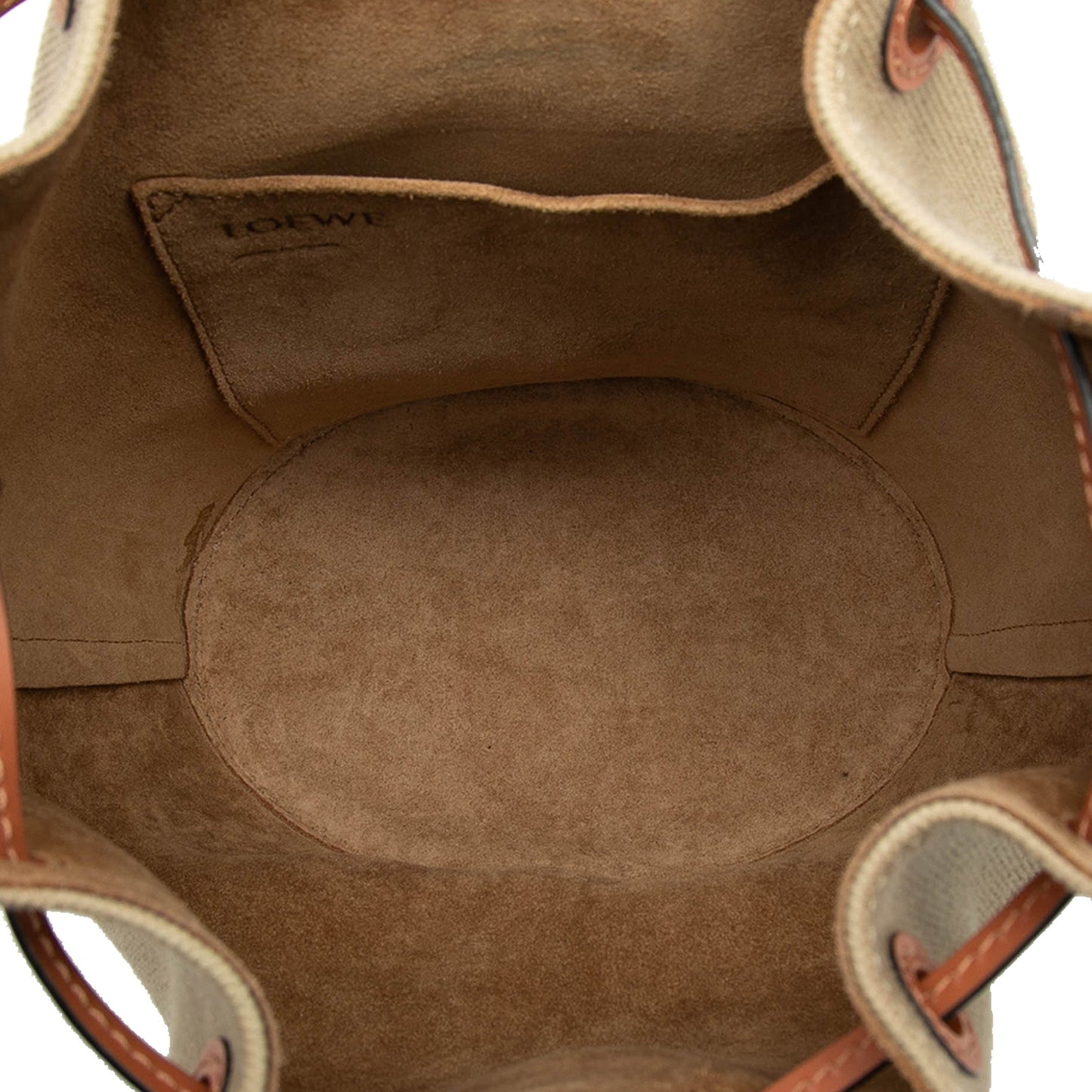 LOEWE Small Canvas and Leather Balloon Bucket Bag