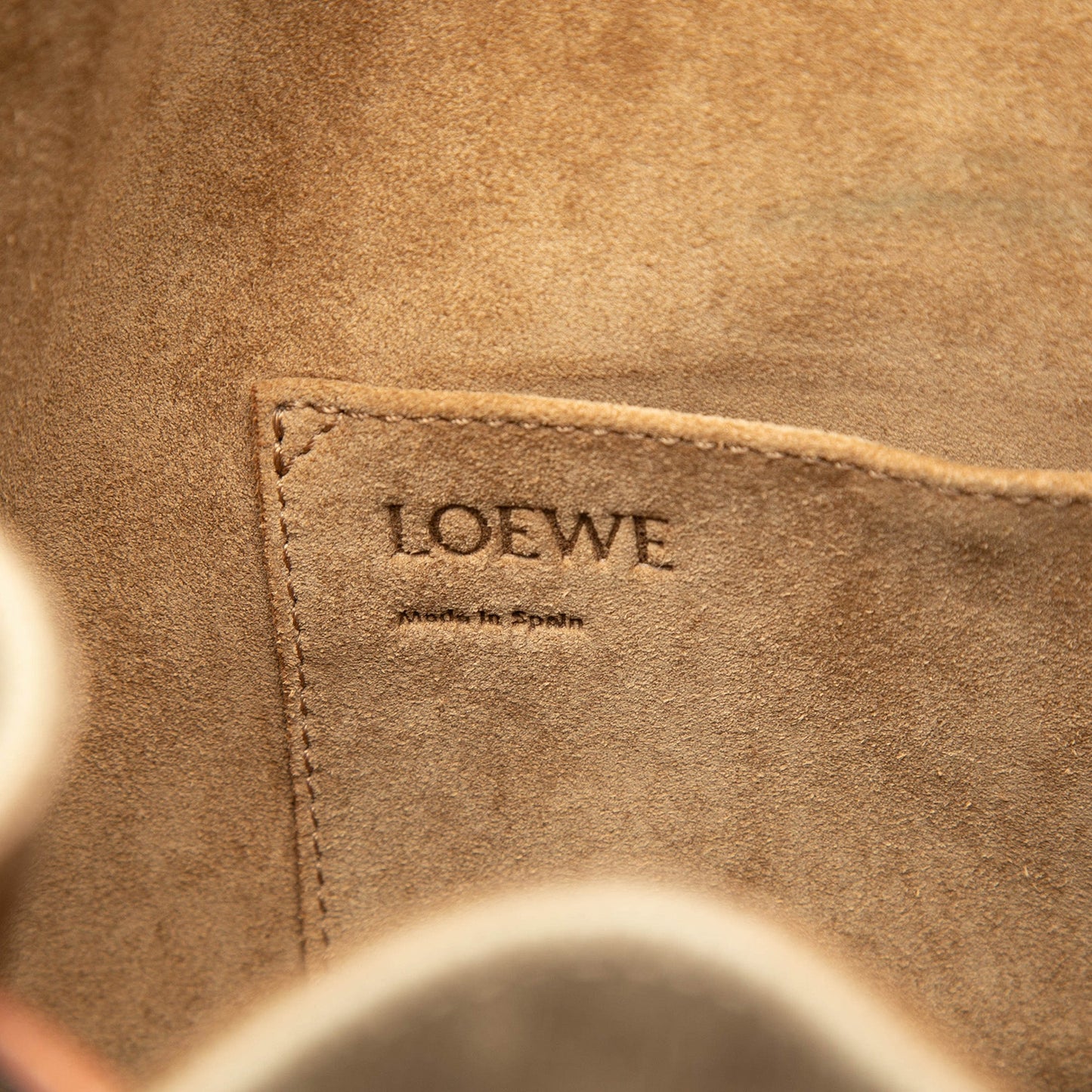 LOEWE Small Canvas and Leather Balloon Bucket Bag