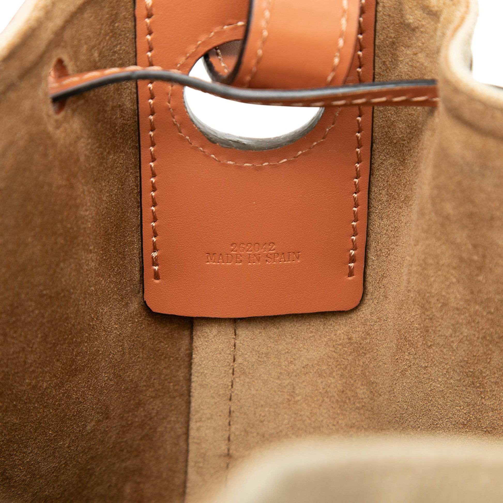 LOEWE Small Canvas and Leather Balloon Bucket Bag
