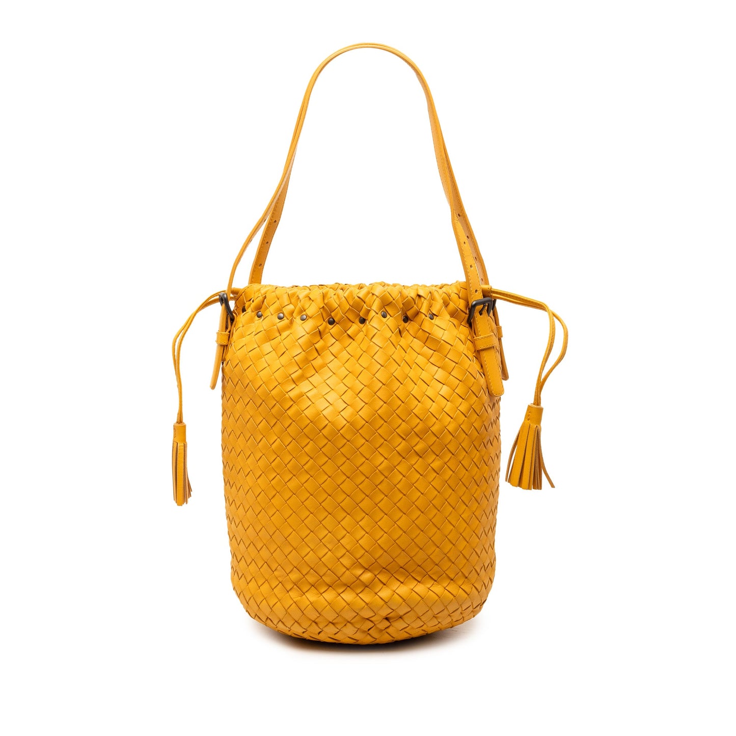 Nappa Intrecciato Drawstring Bucket Bag