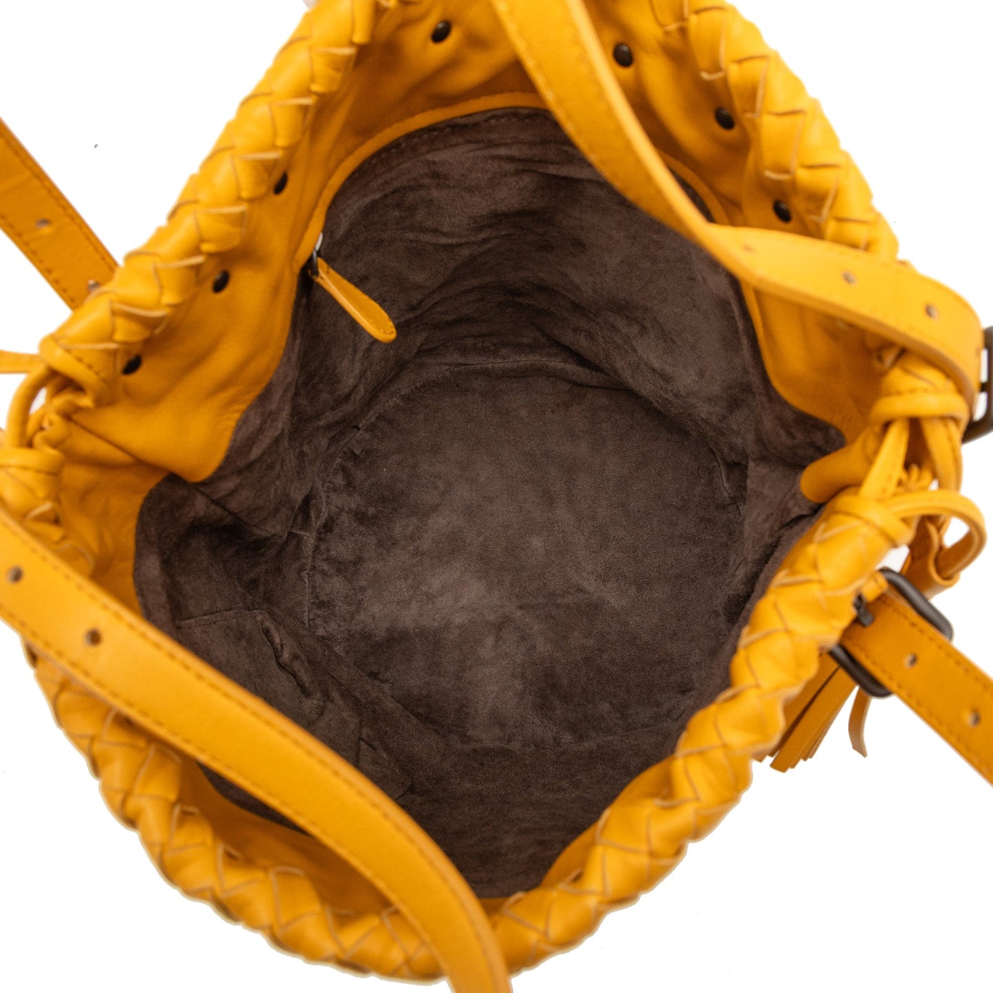 Nappa Intrecciato Drawstring Bucket Bag