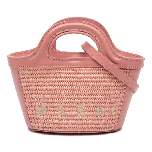 Marni Micro Calfskin and Raffia Effect Tropicalia Satchel