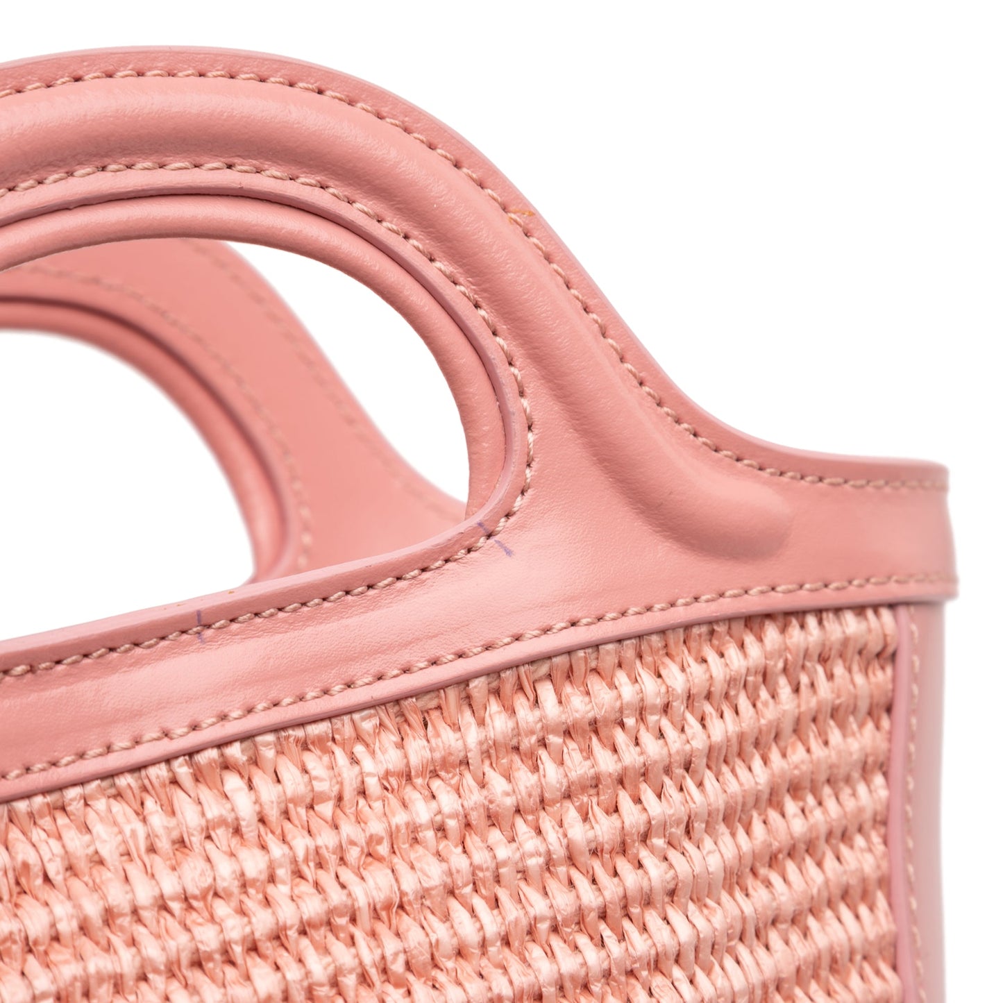 Marni Micro Calfskin and Raffia Effect Tropicalia Satchel