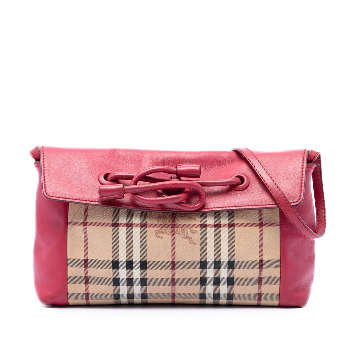 Burberry Haymarket Check Coated Canvas Leah Crossbody