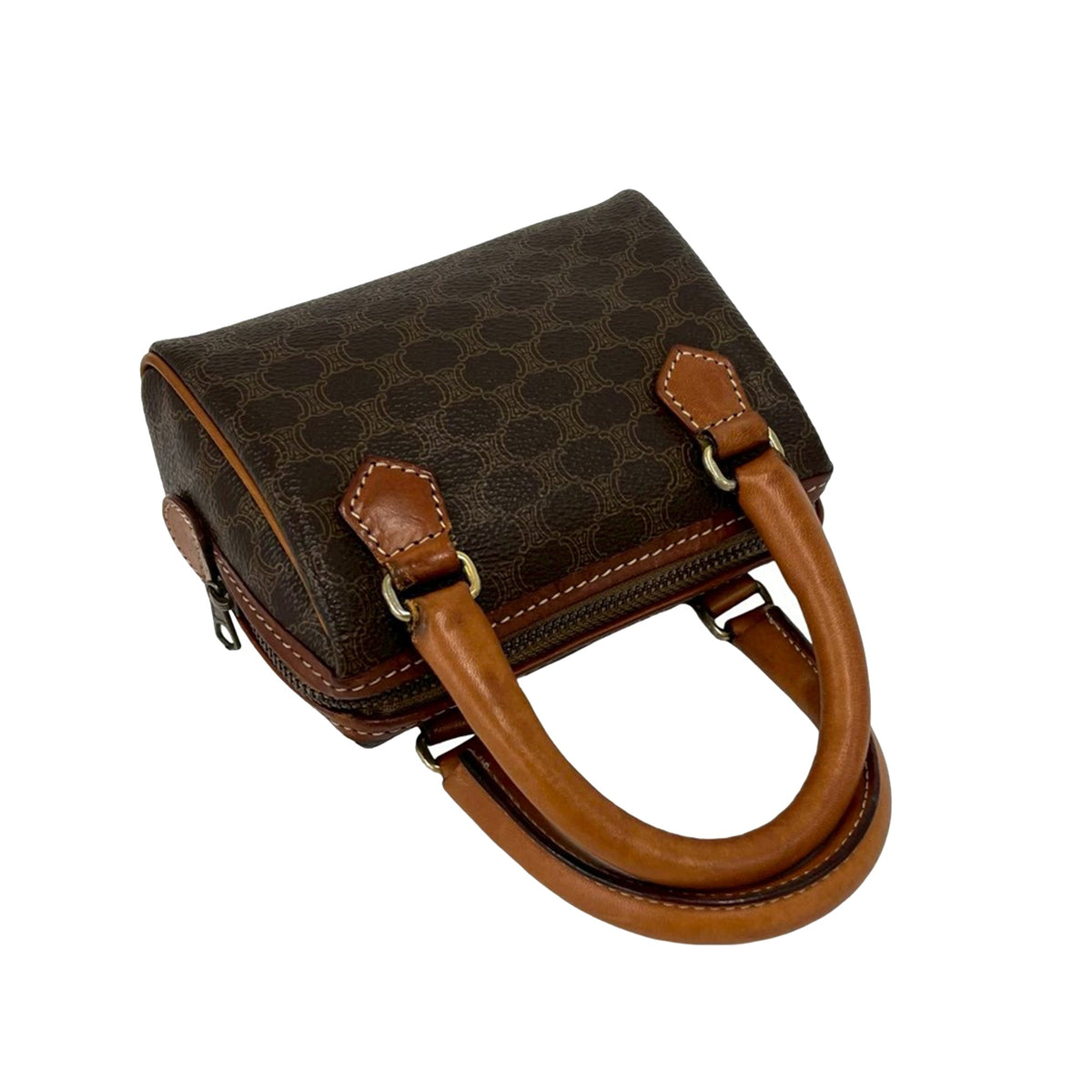 Celine Macadam Coated Canvas Satchel