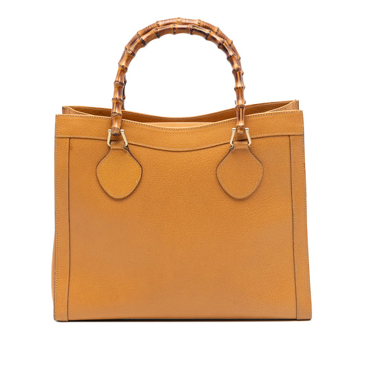 Gucci Medium Leather Bamboo Diana Tote