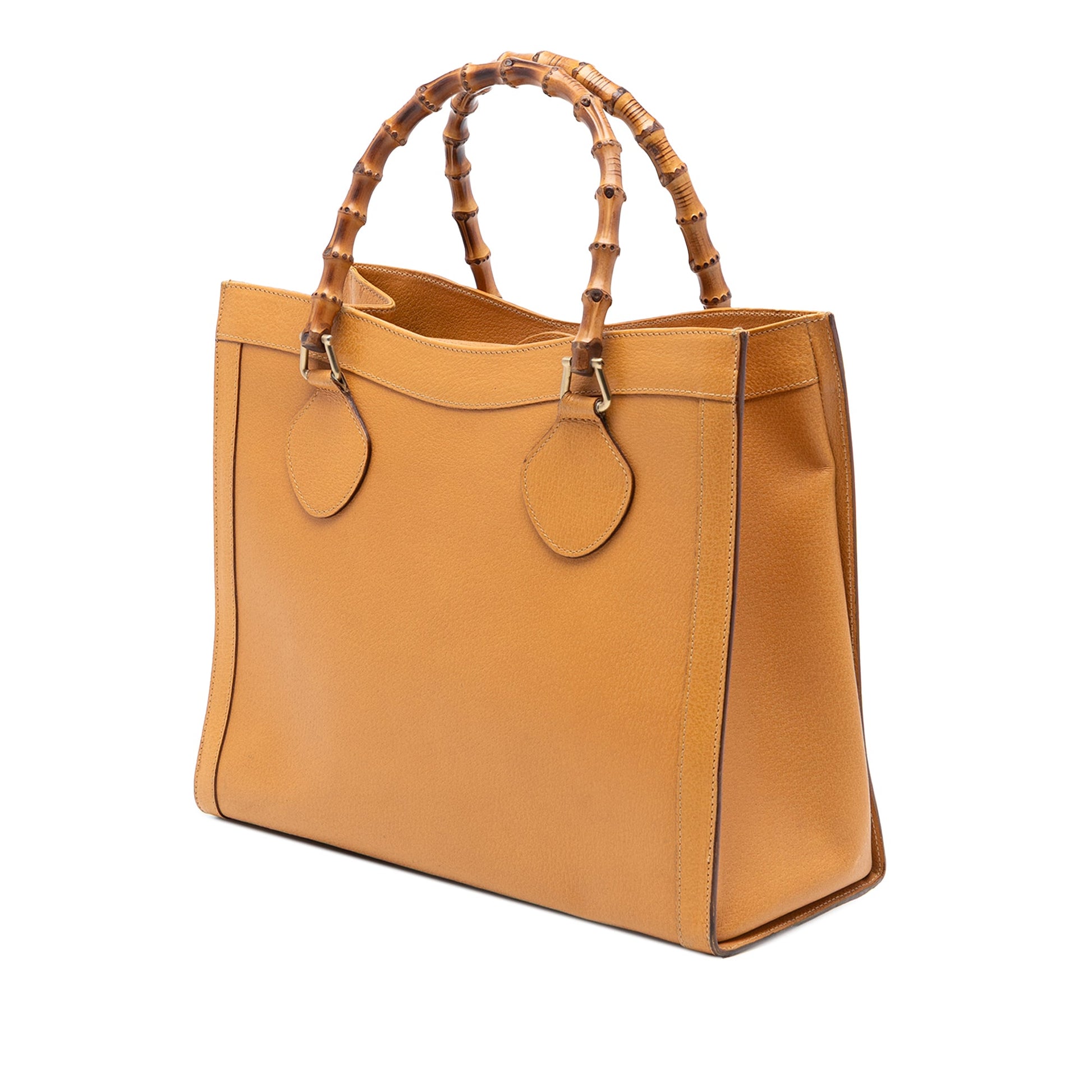 Gucci Medium Leather Bamboo Diana Tote