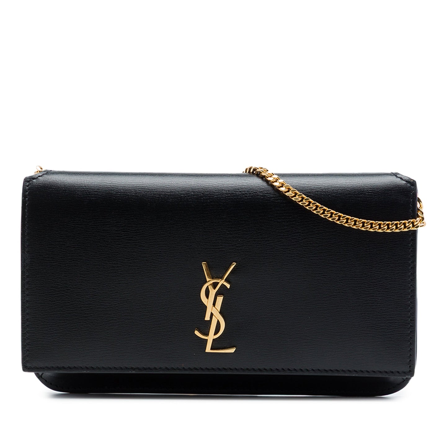 Saint Laurent Leather Monogram Kate Wallet On Chain
