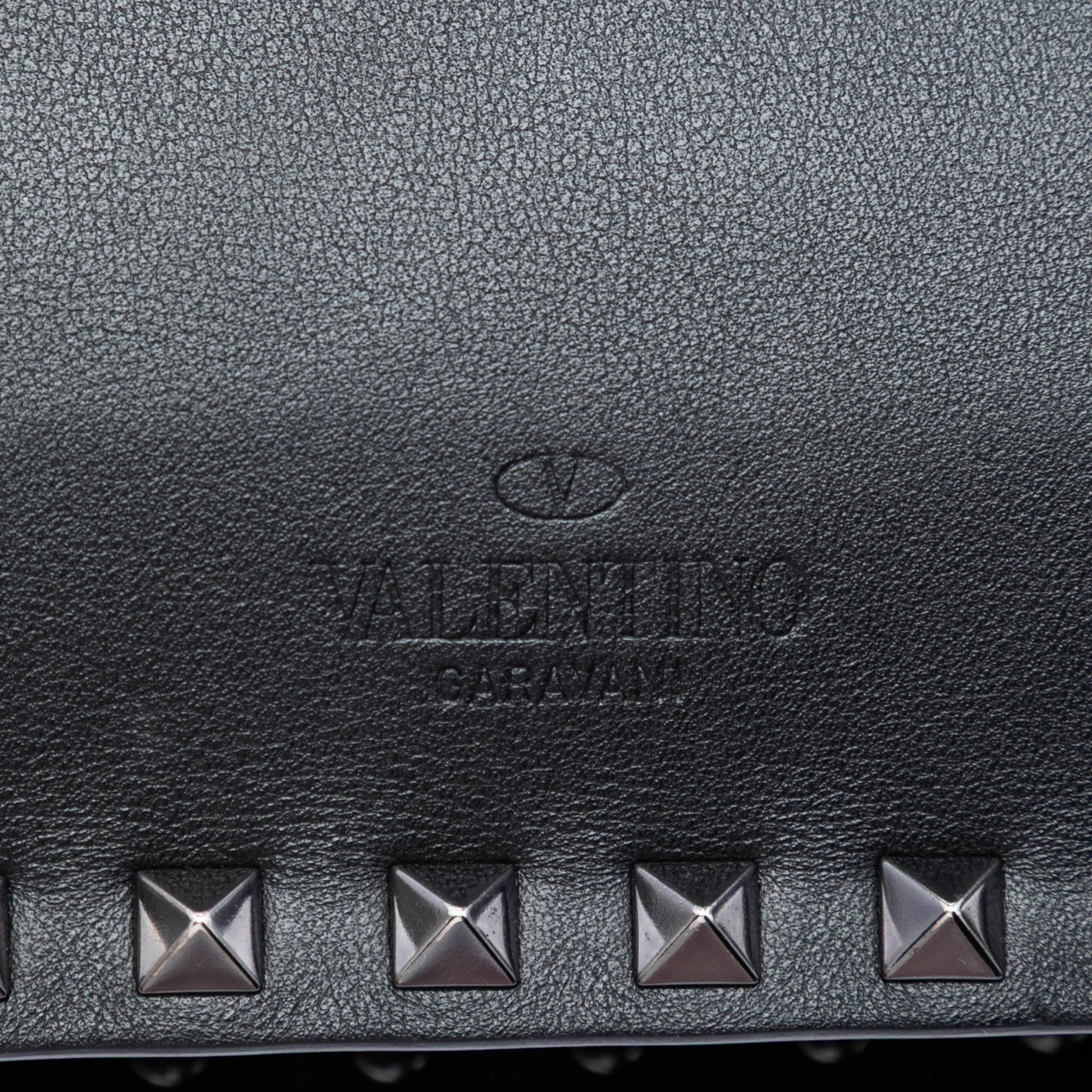 Valentino Leather Rockstud Clutch