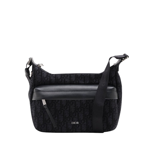 Dior Oblique Canvas Rider Crossbody — Black