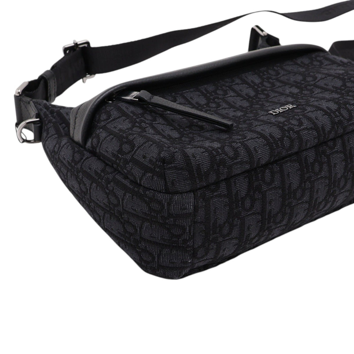 Dior Oblique Canvas Rider Crossbody — Black