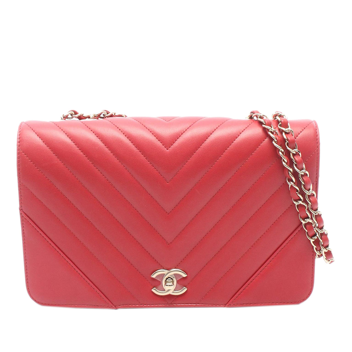 Chanel Chevron Lambskin Full Flap