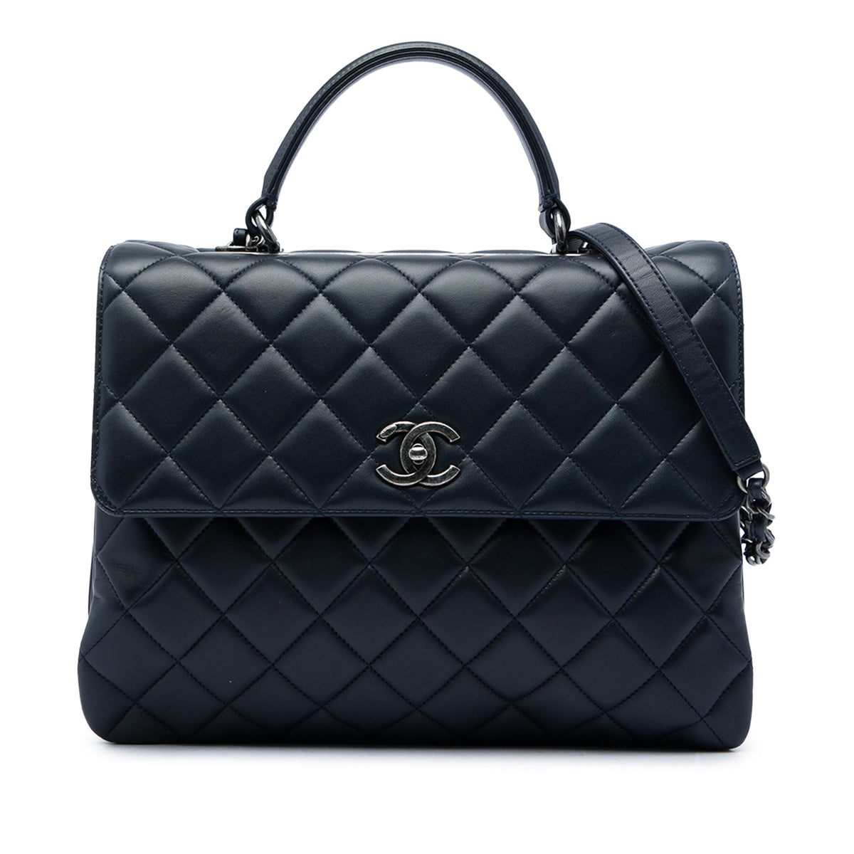 Chanel Large Lambskin Trendy CC Top Handle Flap