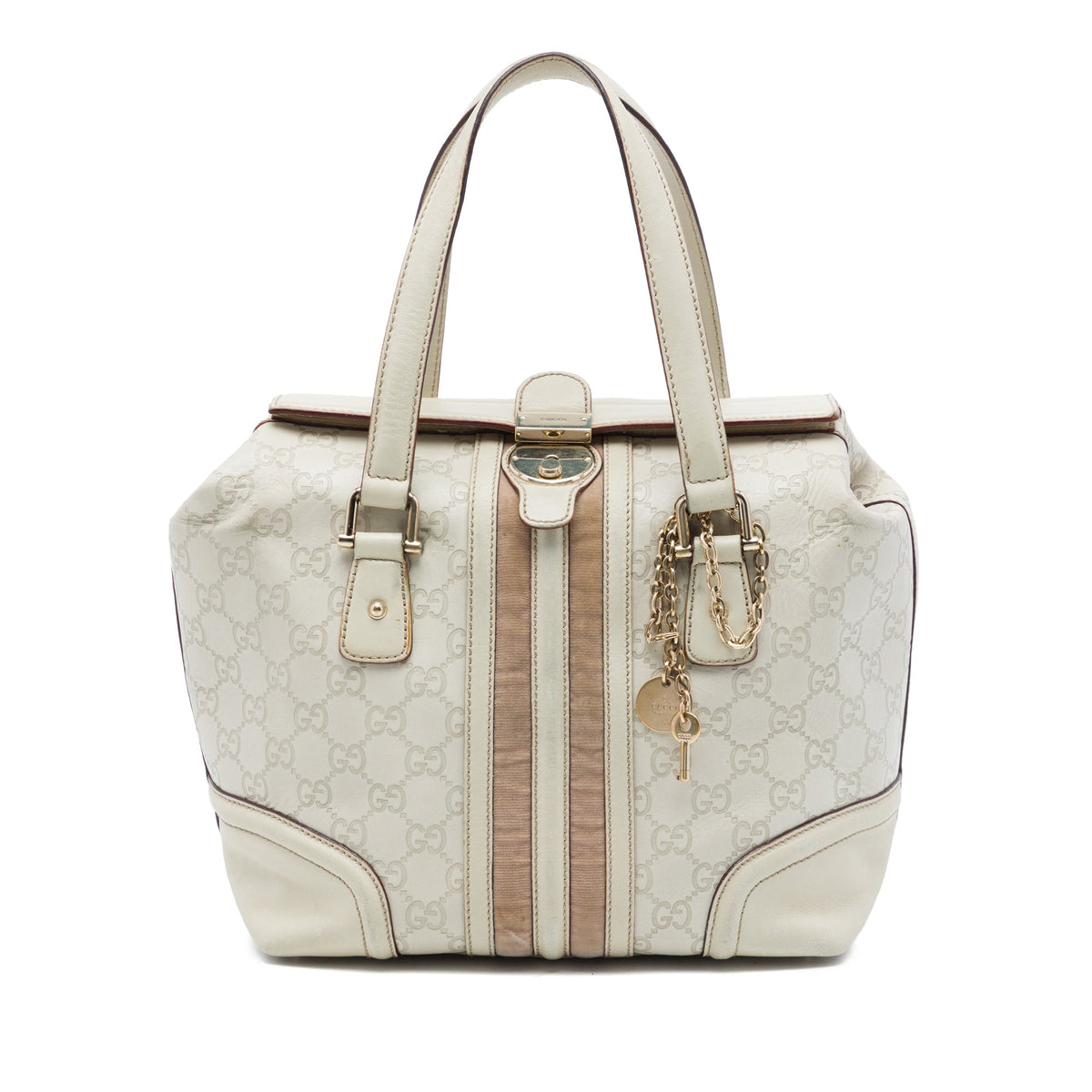 Gucci Guccissima Treasure Handbag — White