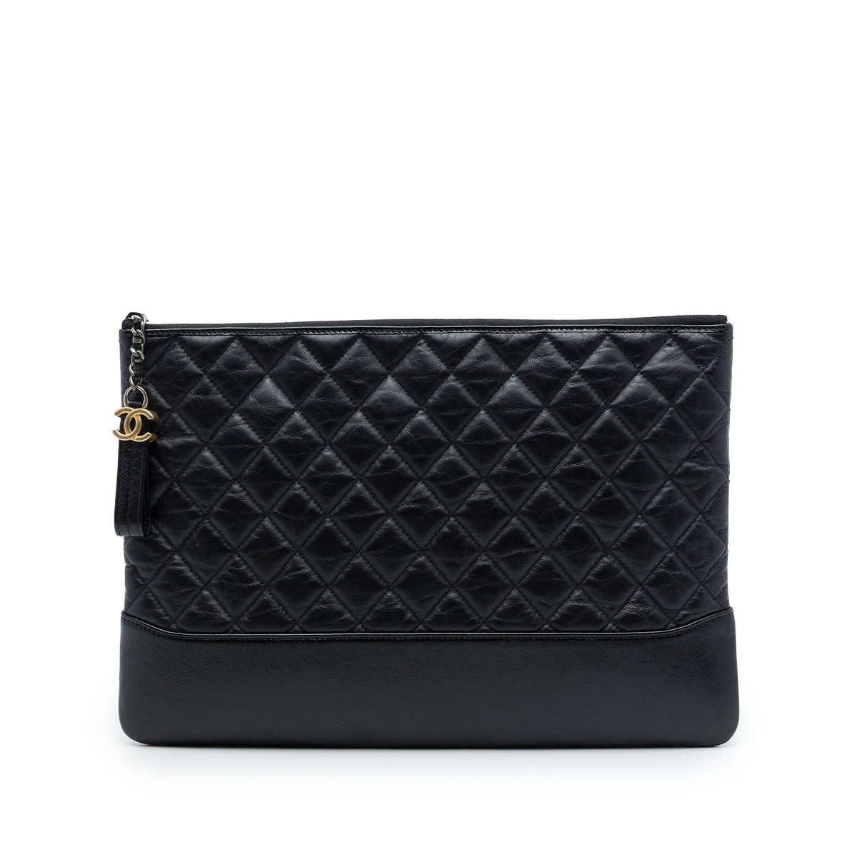 Chanel Large Aged Calfskin Gabrielle O Case Clutch