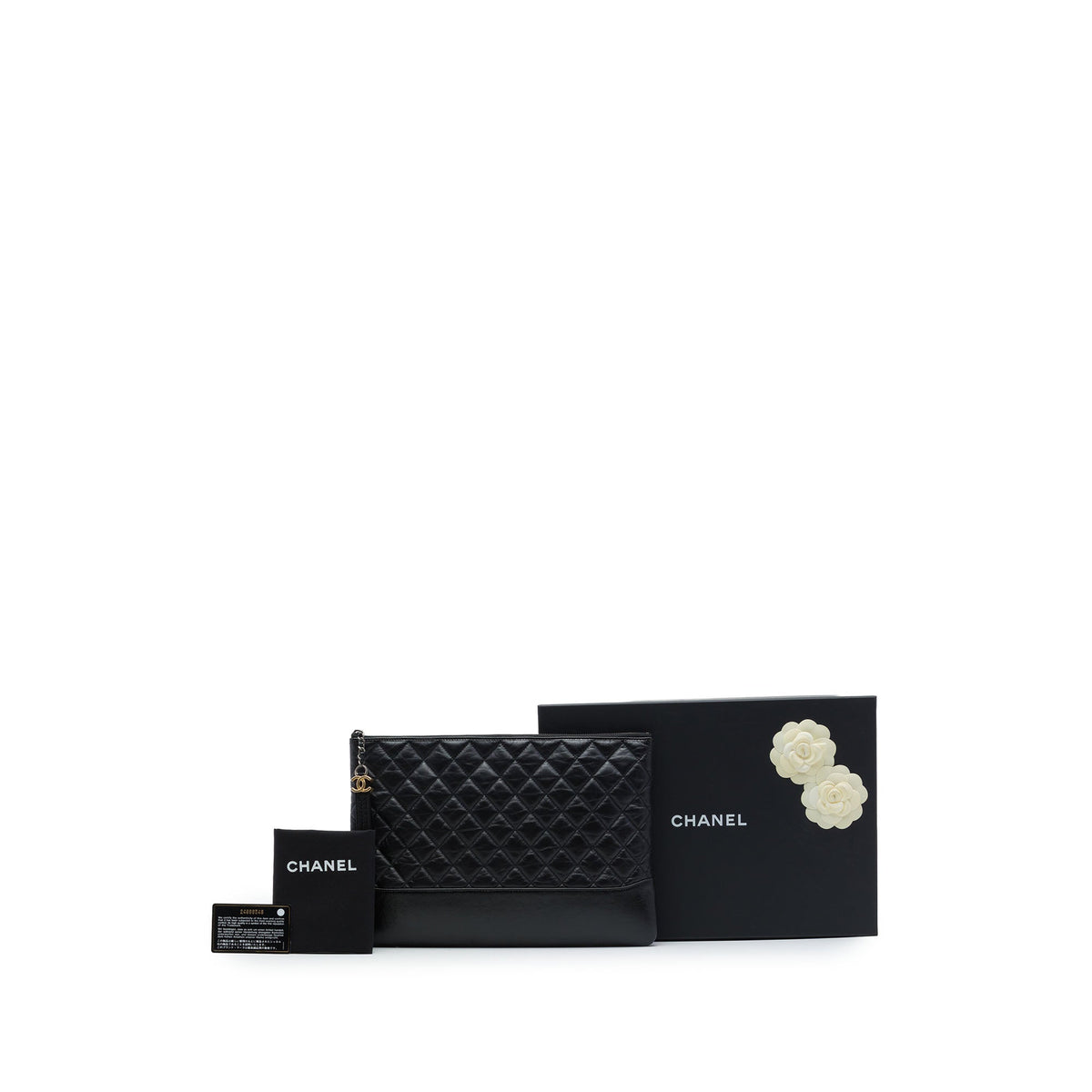 Chanel Large Aged Calfskin Gabrielle O Case Clutch