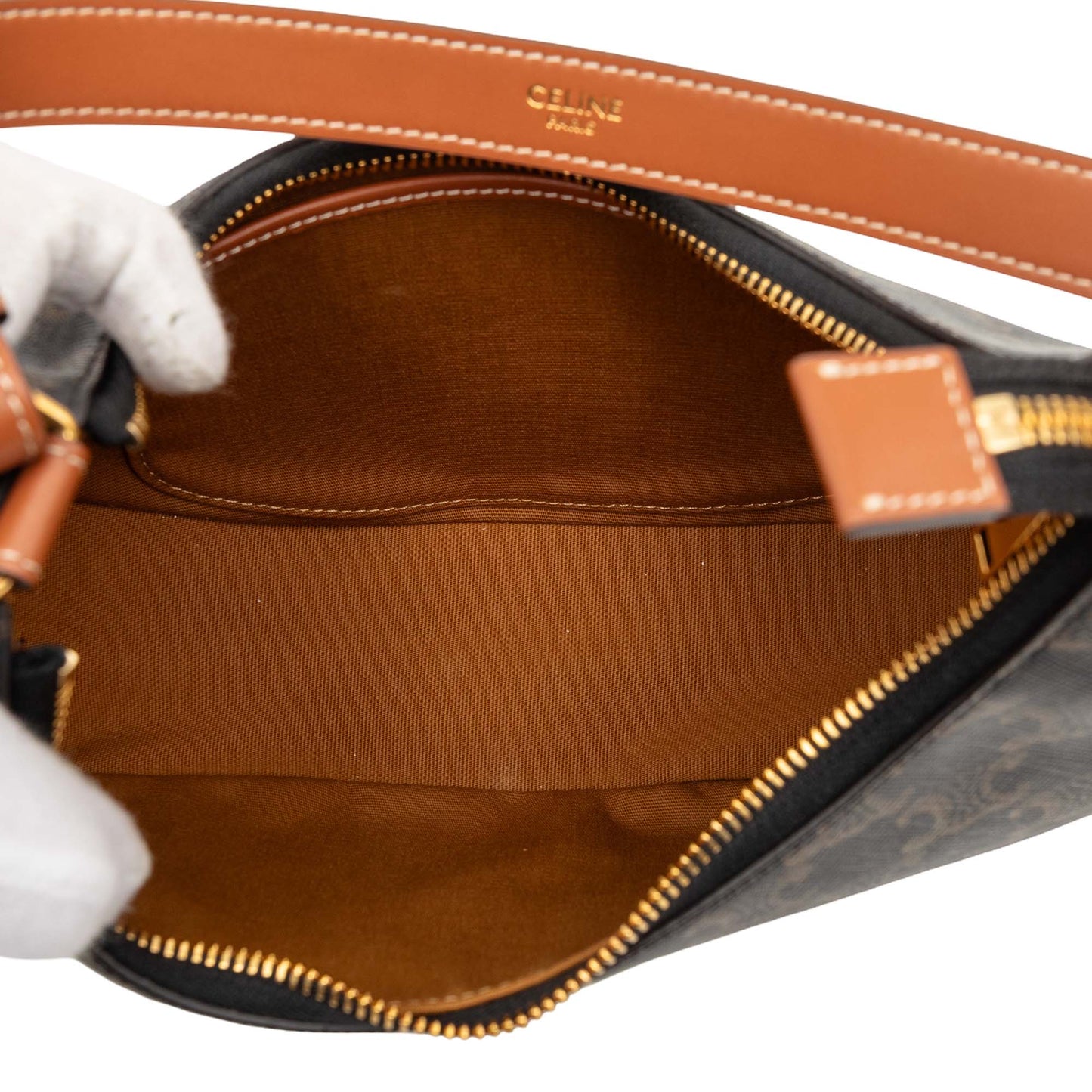 Celine Triomphe Coated Canvas Ava Shoulder Bag