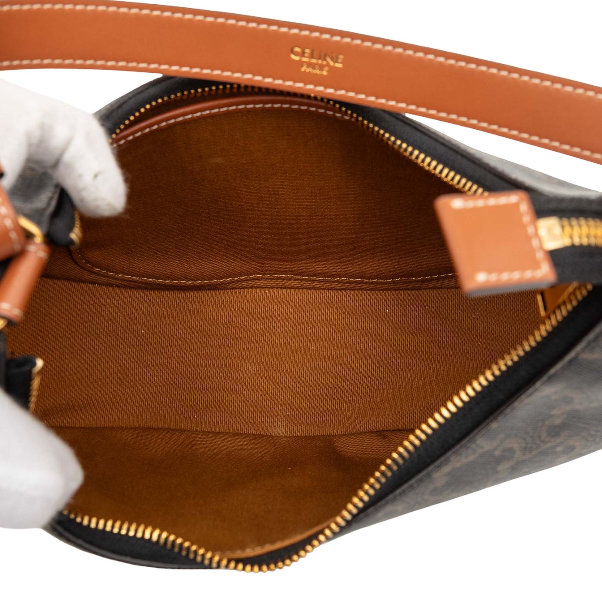 Celine Triomphe Coated Canvas Ava Shoulder Bag