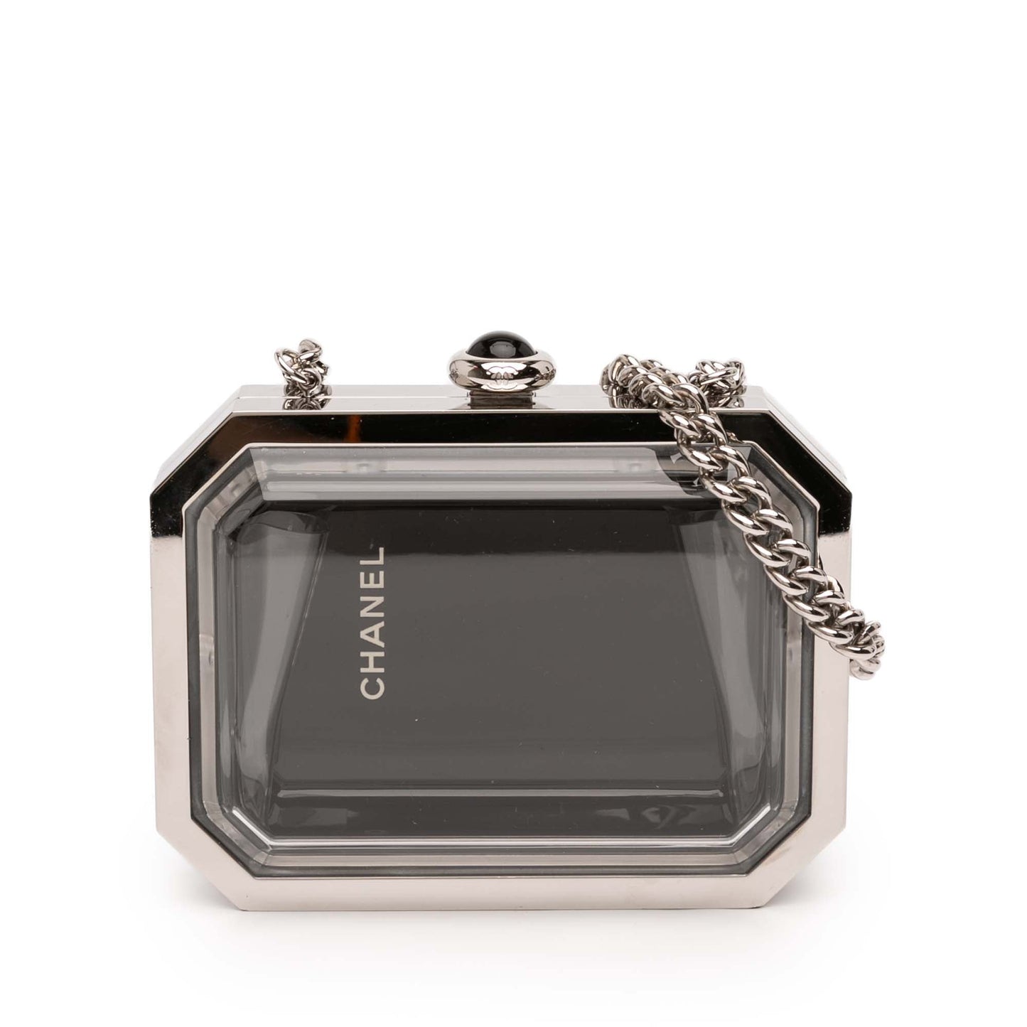 Metal Acrylic Premiere Minaudiere on Chain