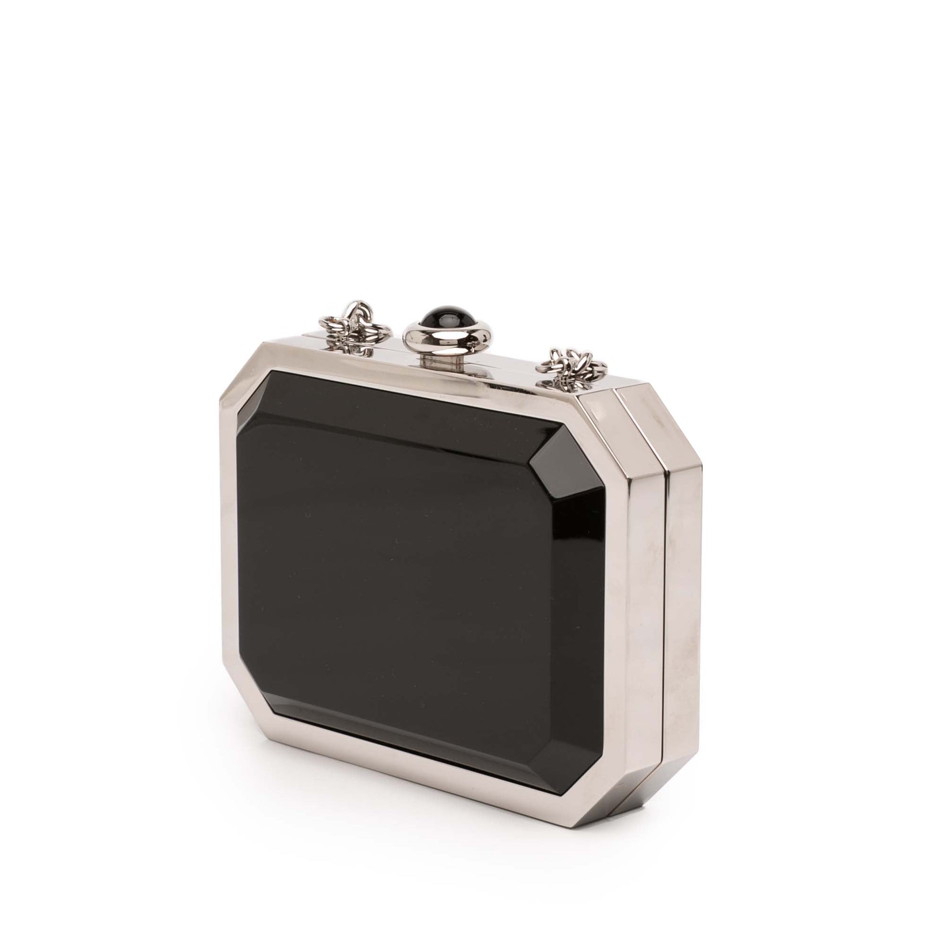 Metal Acrylic Premiere Minaudiere on Chain