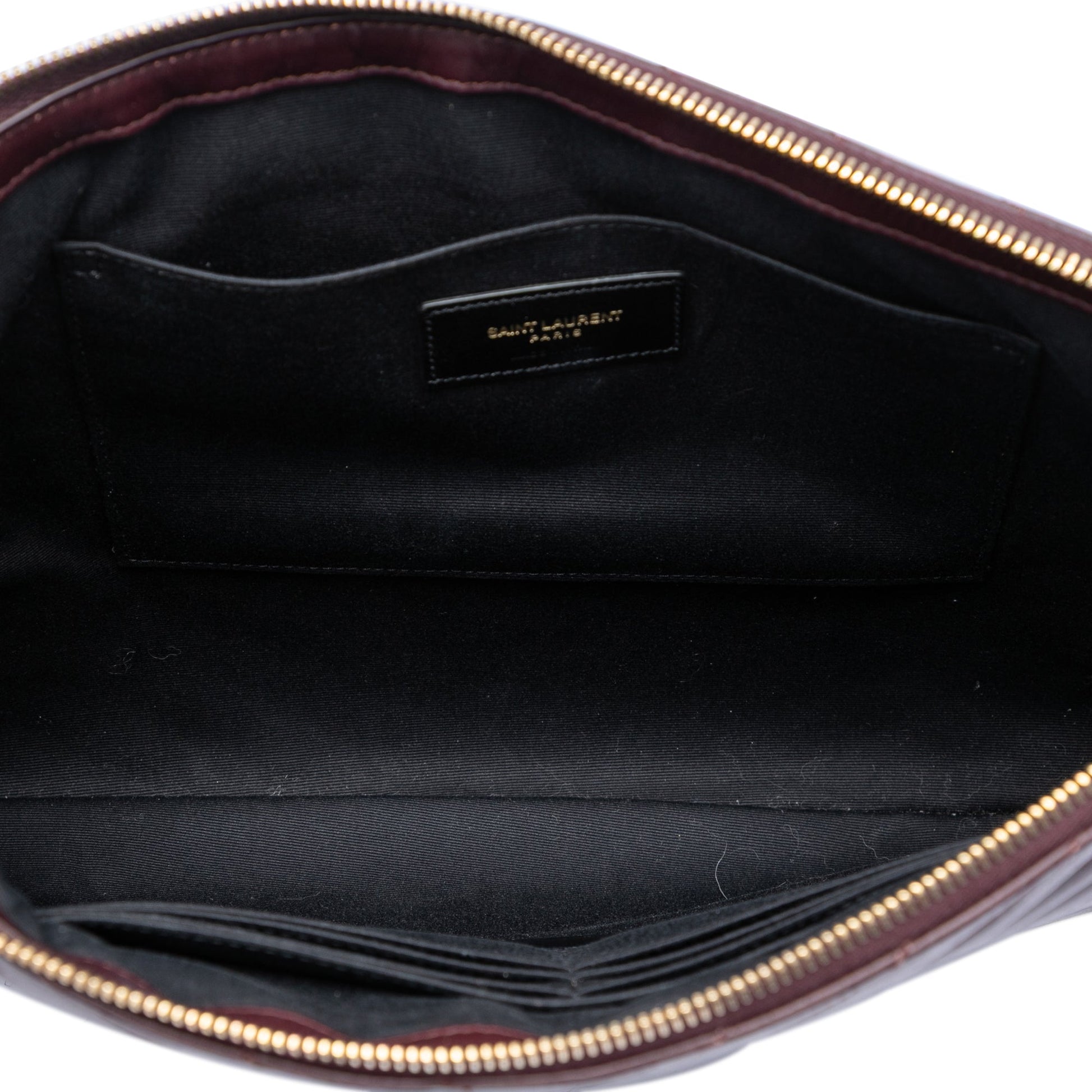 Saint Laurent Chevron Calfskin Cassandre Document Holder