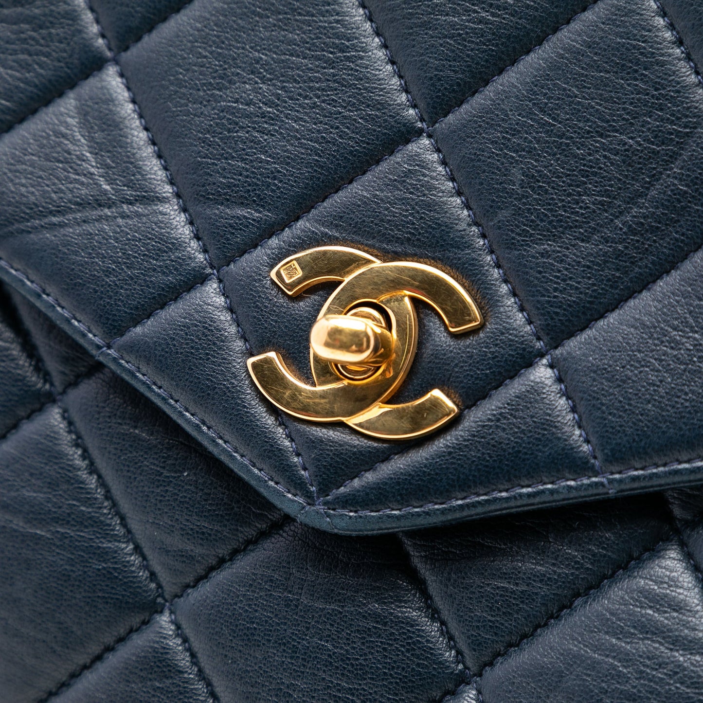 CC Quilted Lambskin Flap Tote