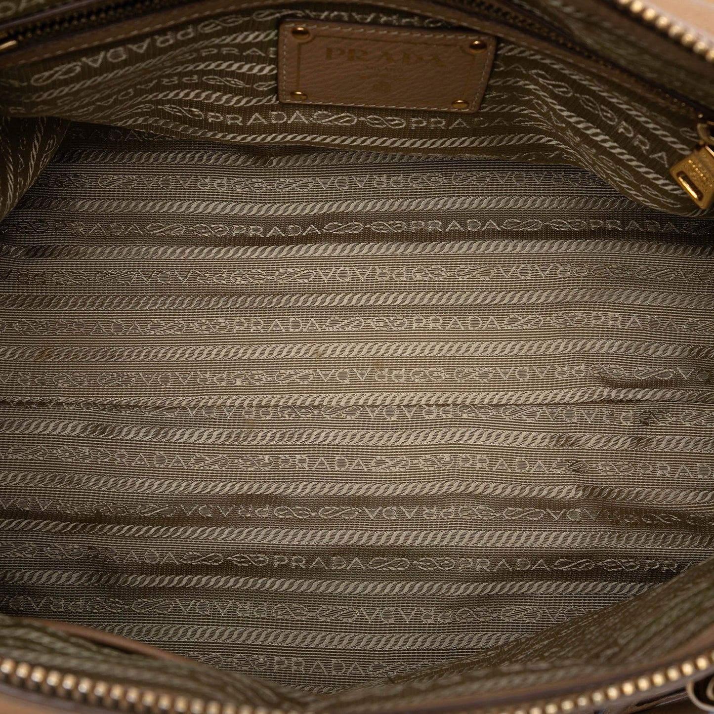 Prada Vitello Daino Zip Top Satchel
