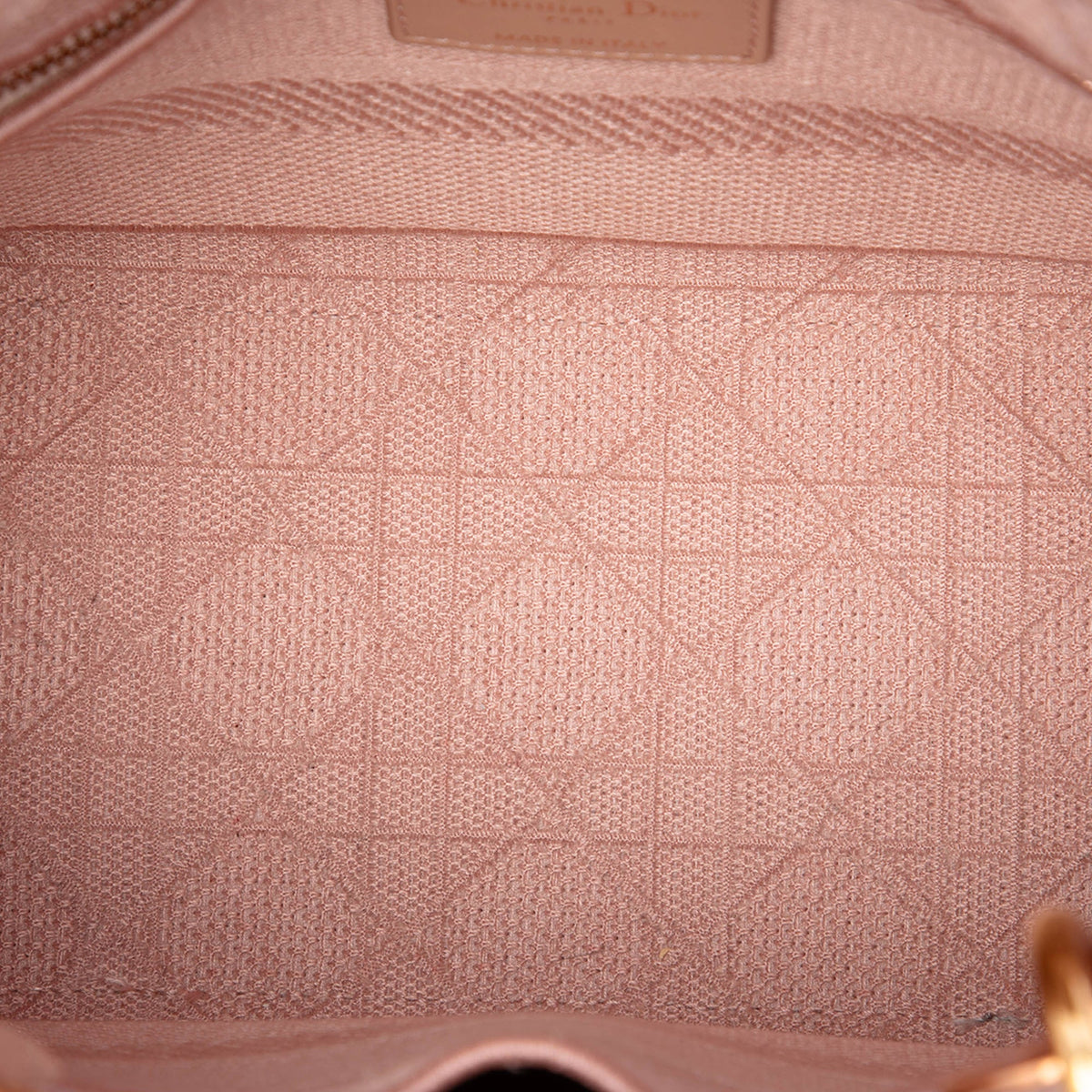 Dior Medium Embroidered Canvas Cannage Lady D Lite — Pink