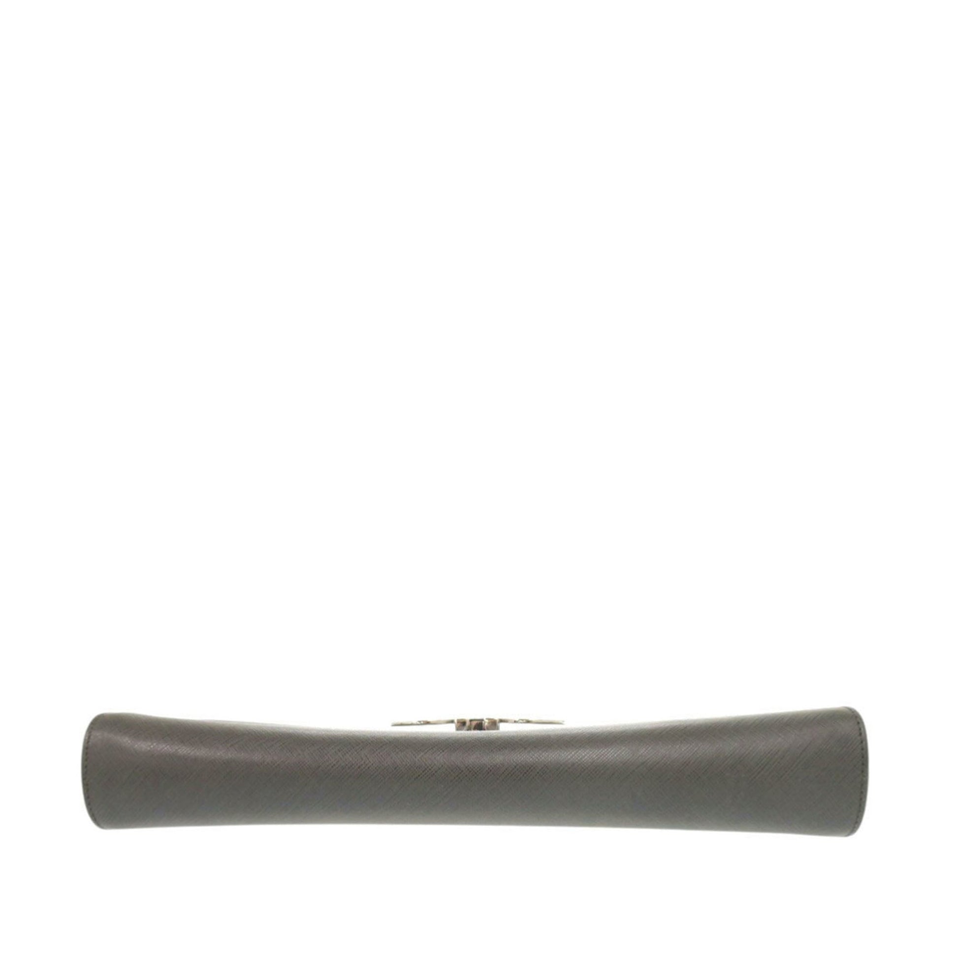 Ferragamo Leather Double Gancini Shoulder Bag