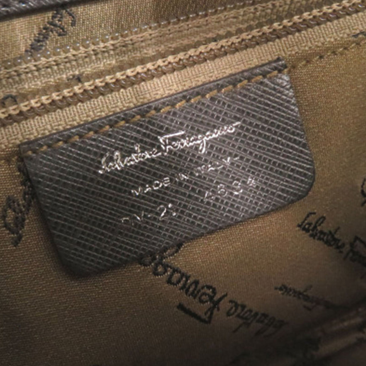 Ferragamo Leather Double Gancini Shoulder Bag