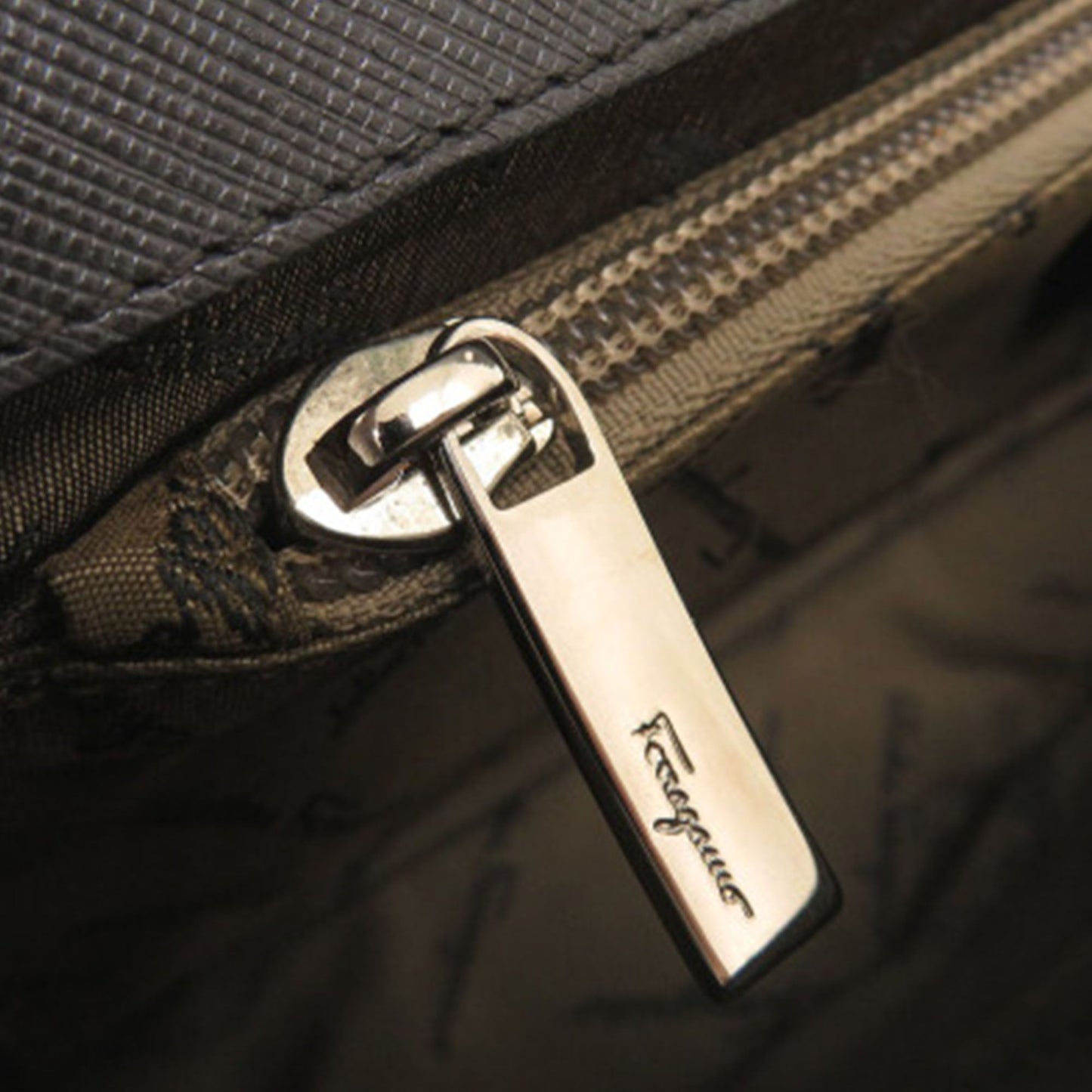 Ferragamo Leather Double Gancini Shoulder Bag