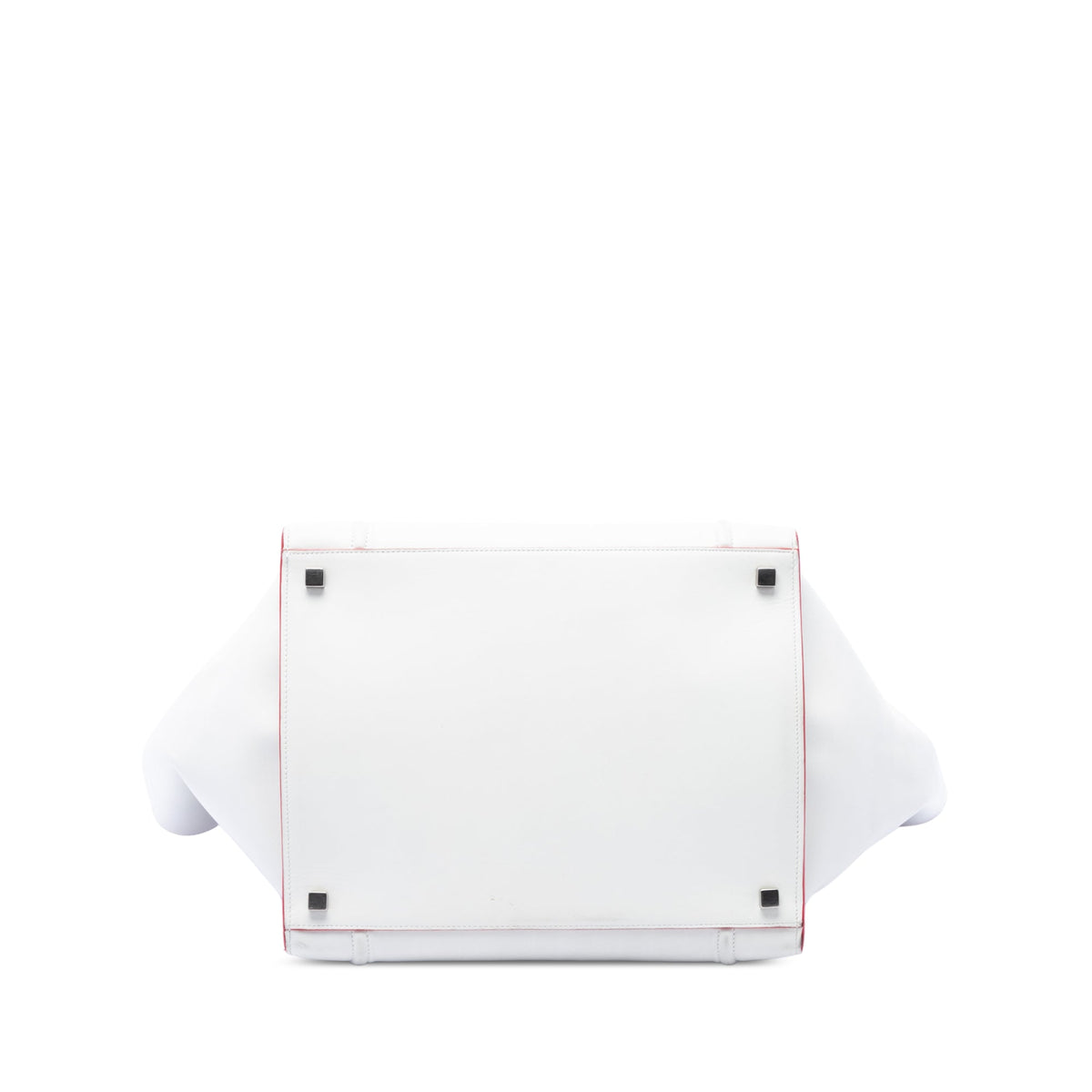 Celine Medium Leather Phantom Luggage Tote — White