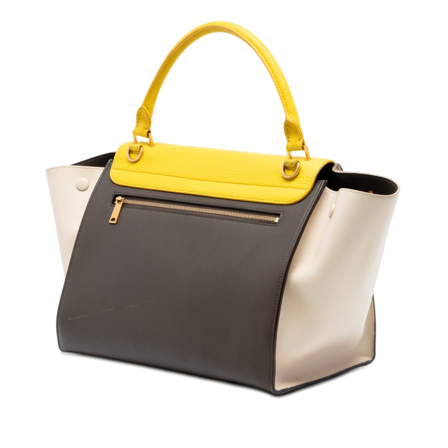 Celine Small Tricolor Leather Trapeze Satchel