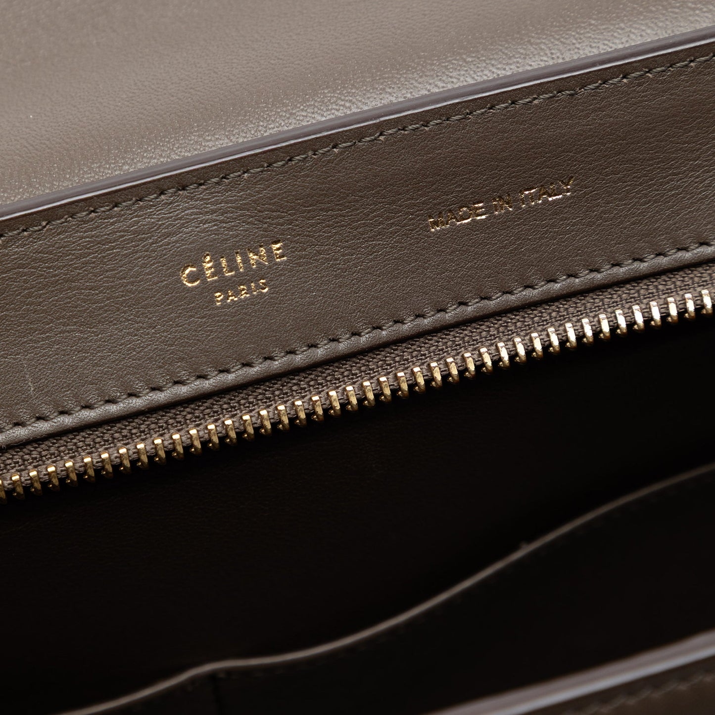Celine Small Tricolor Leather Trapeze Satchel