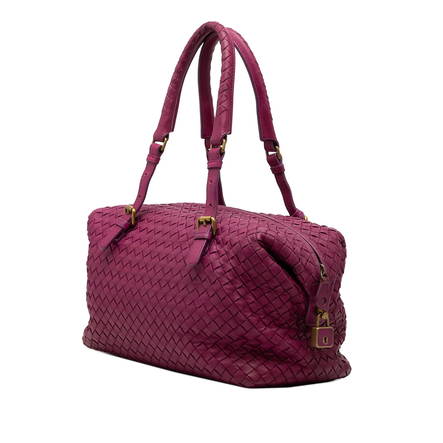 Bottega Veneta Nappa Intrecciato Montaigne Boston Bag