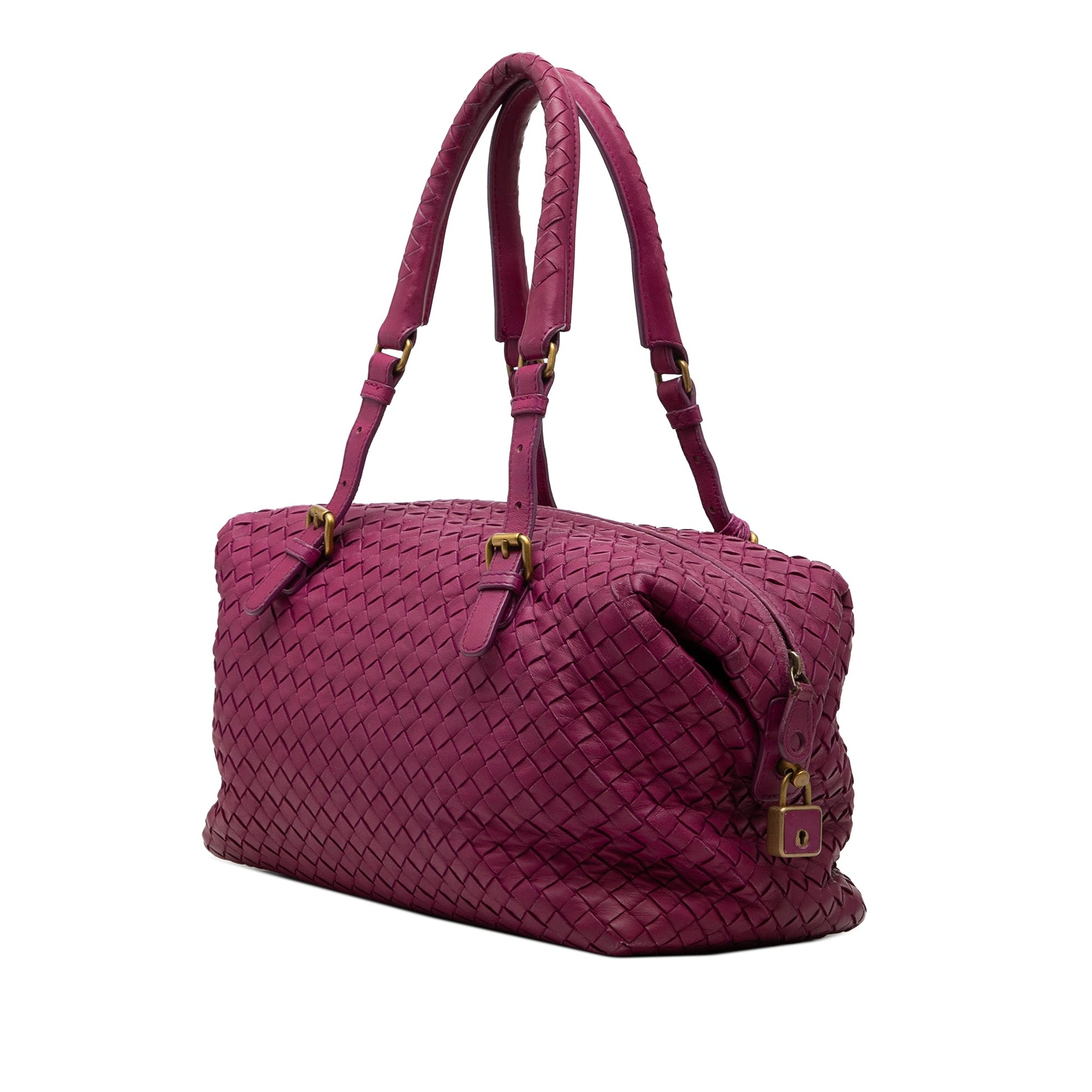 Bottega Veneta Nappa Intrecciato Montaigne Boston Bag