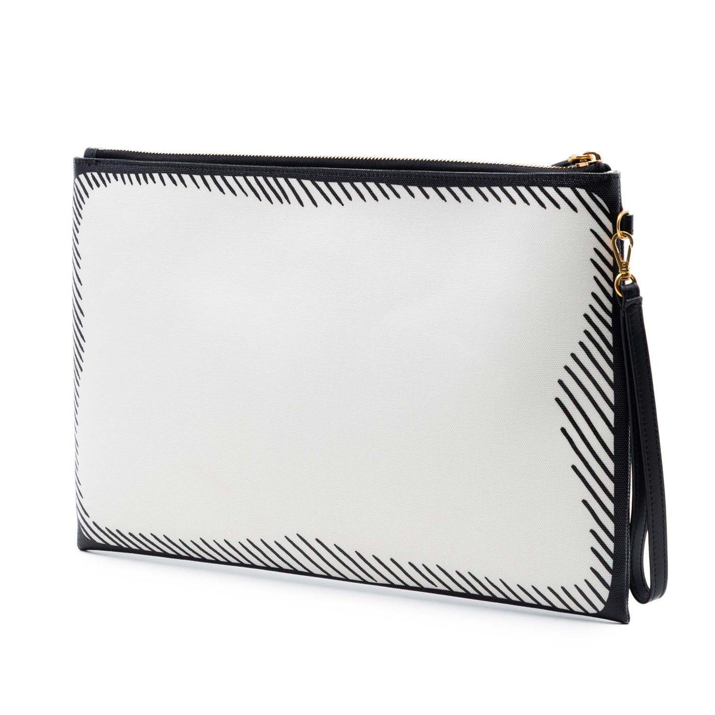 Fendi Joshua Vides Leather FF Logo Clutch