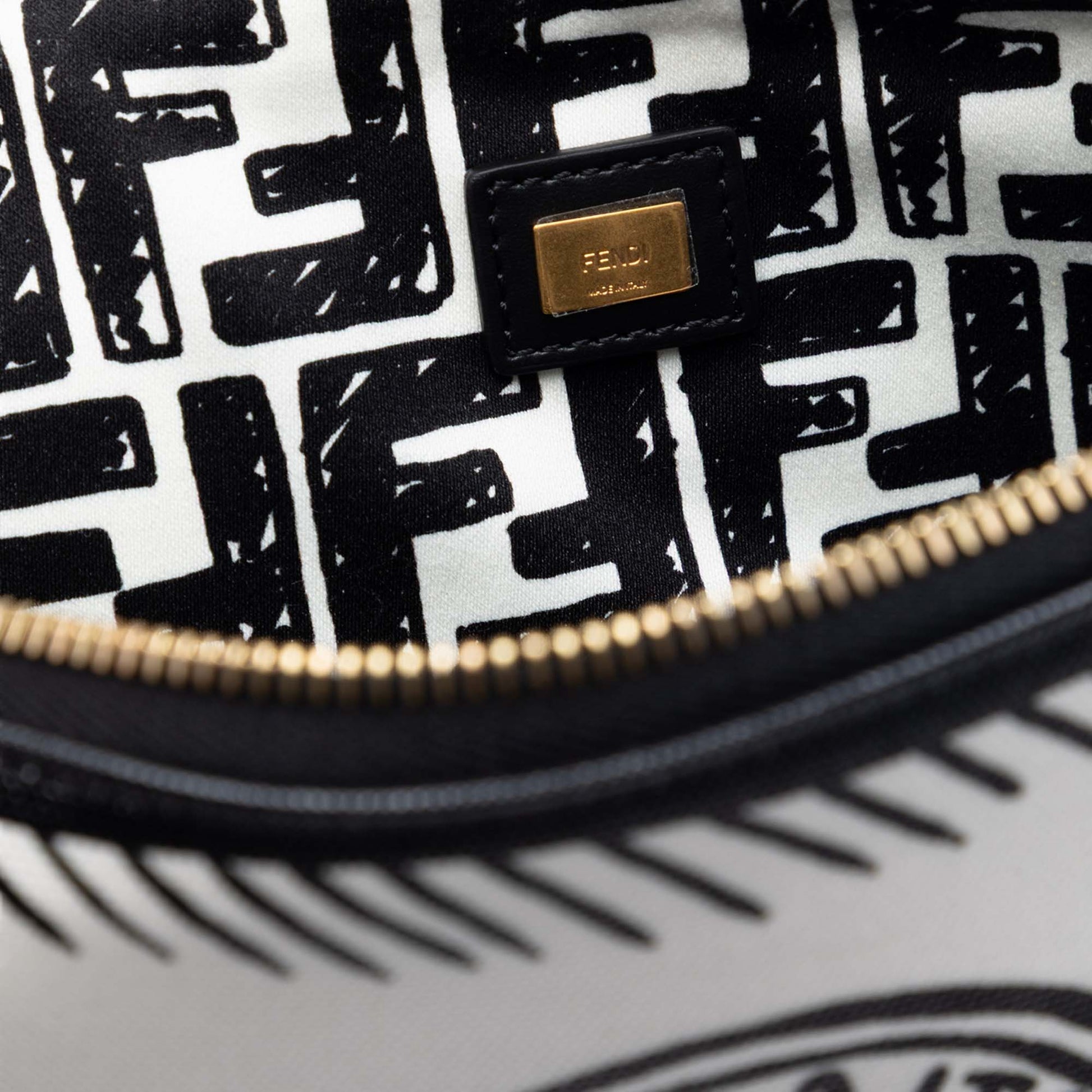 Fendi Joshua Vides Leather FF Logo Clutch