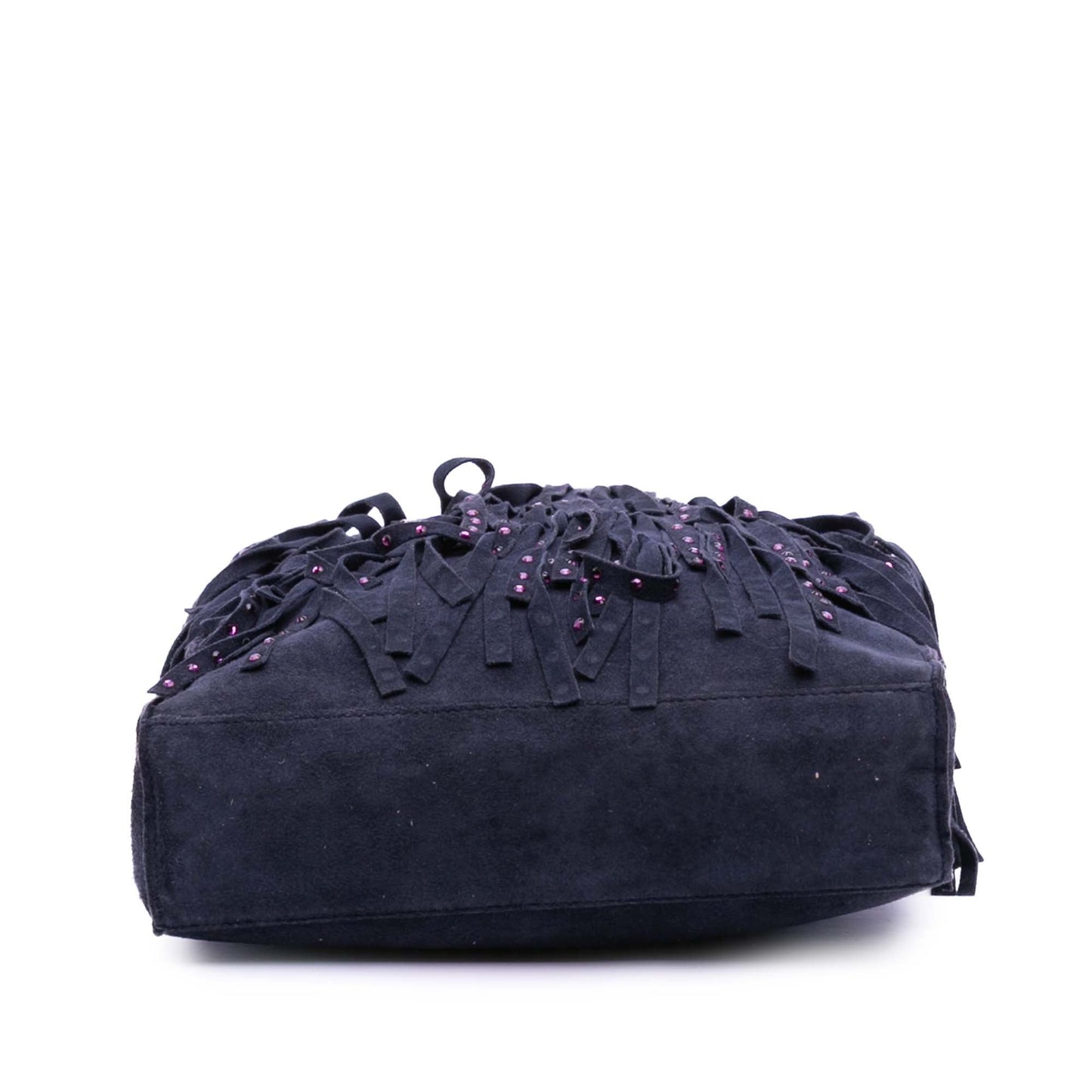 Chanel Mini Suede Studded Fringe Tote