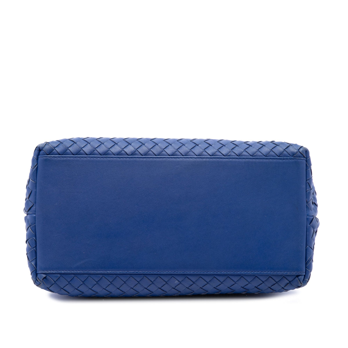 Bottega Veneta Small Nappa Intrecciato Accordion Satchel — Blue