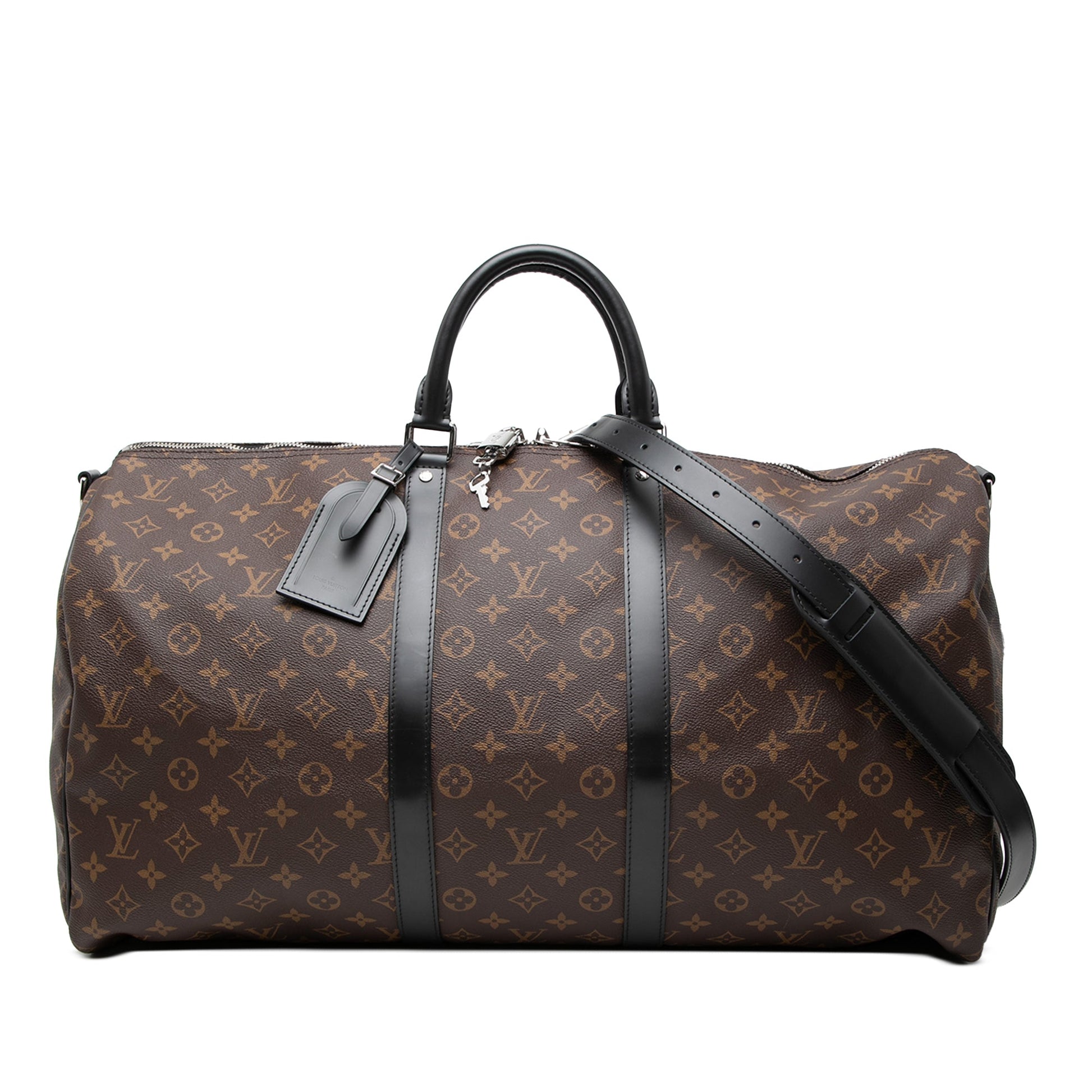 Louis Vuitton Monogram Macassar Keepall Bandouliere 55