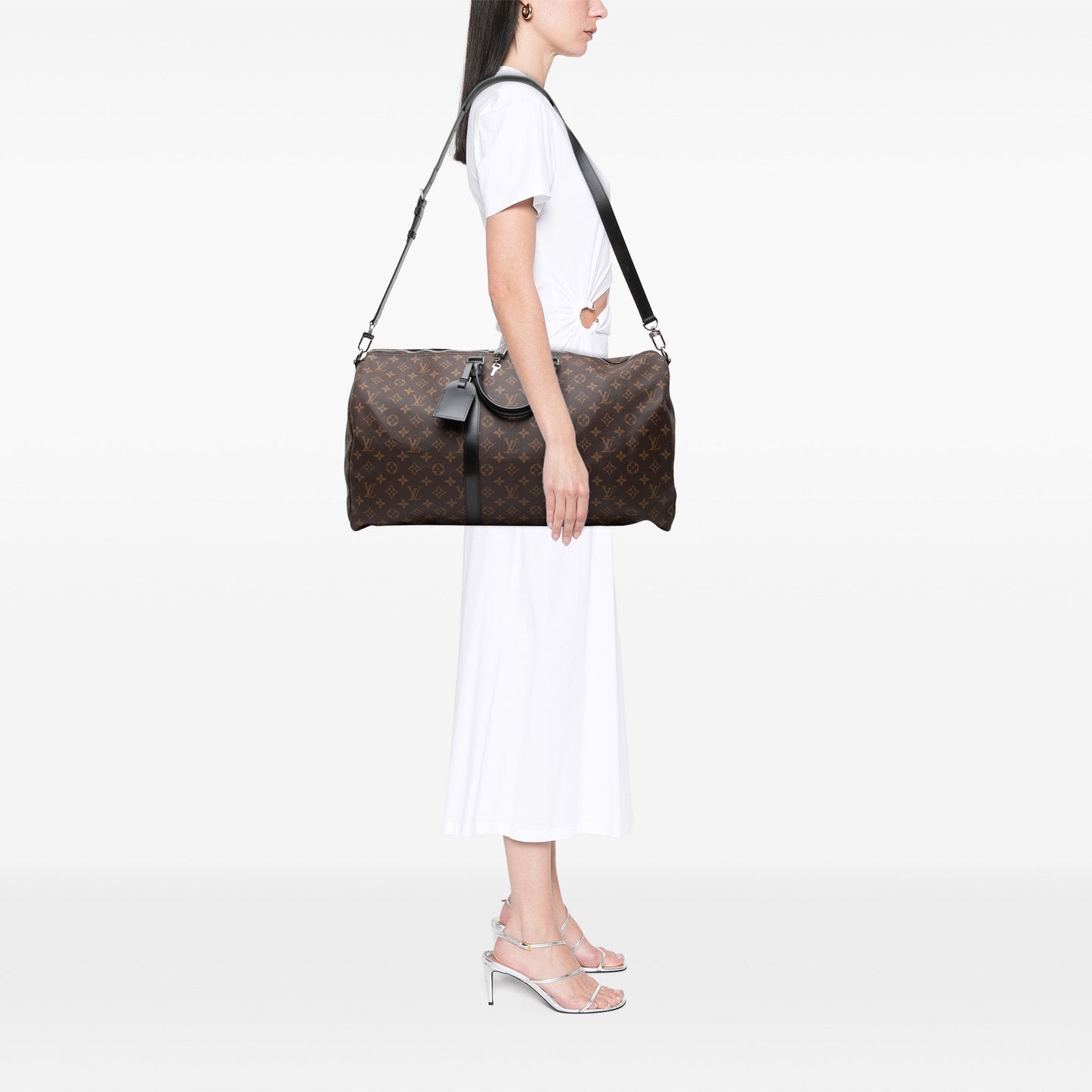 Louis Vuitton Monogram Macassar Keepall Bandouliere 55