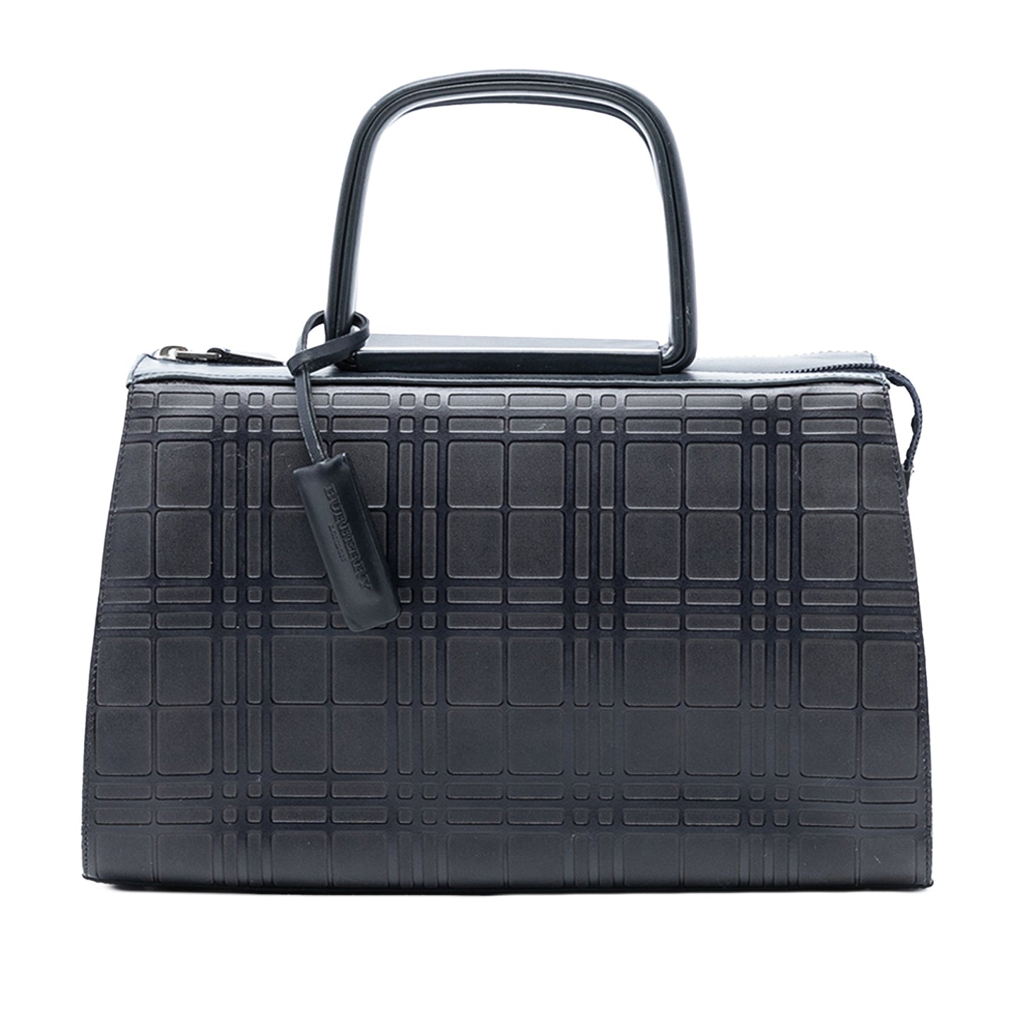 Burberry House Check Embossed Leather Handbag