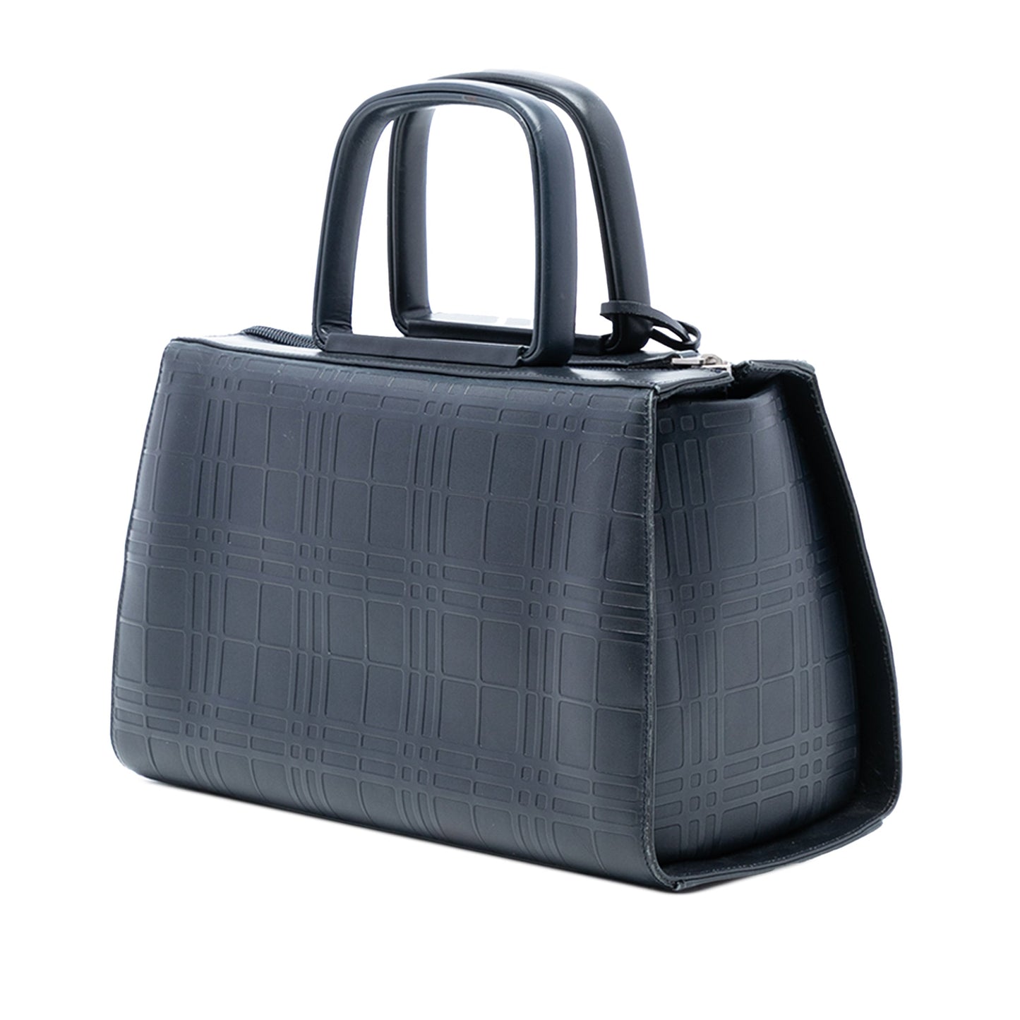 Burberry House Check Embossed Leather Handbag