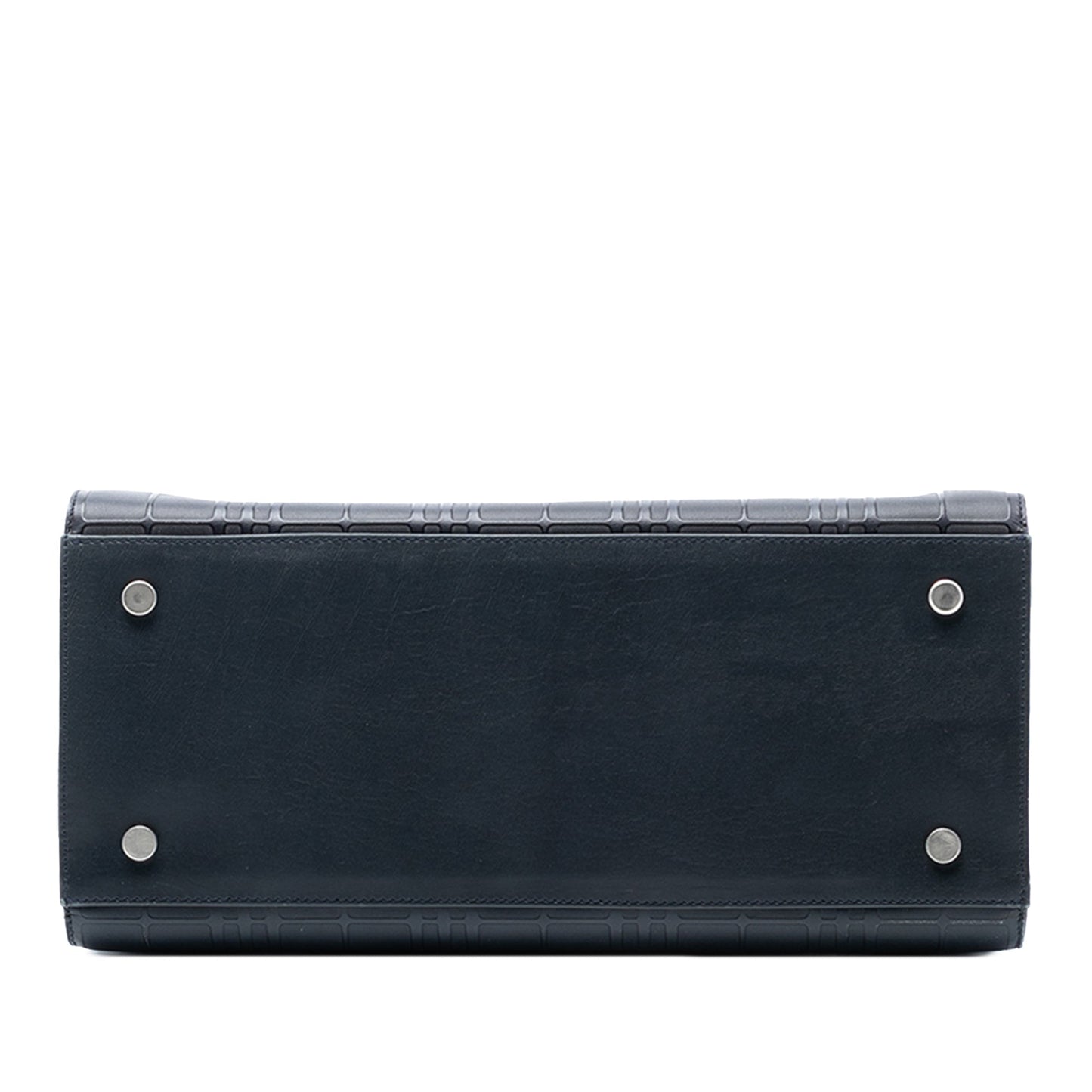 Burberry House Check Embossed Leather Handbag