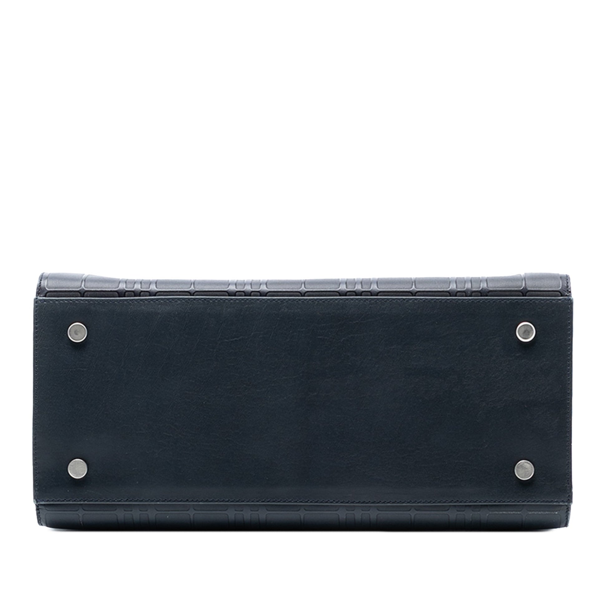 Burberry House Check Embossed Leather Handbag