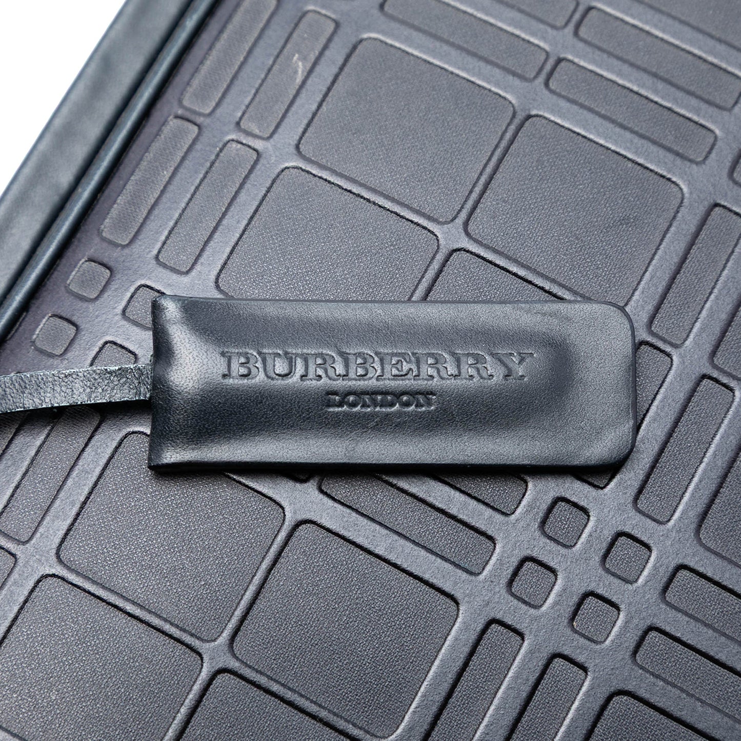 Burberry House Check Embossed Leather Handbag